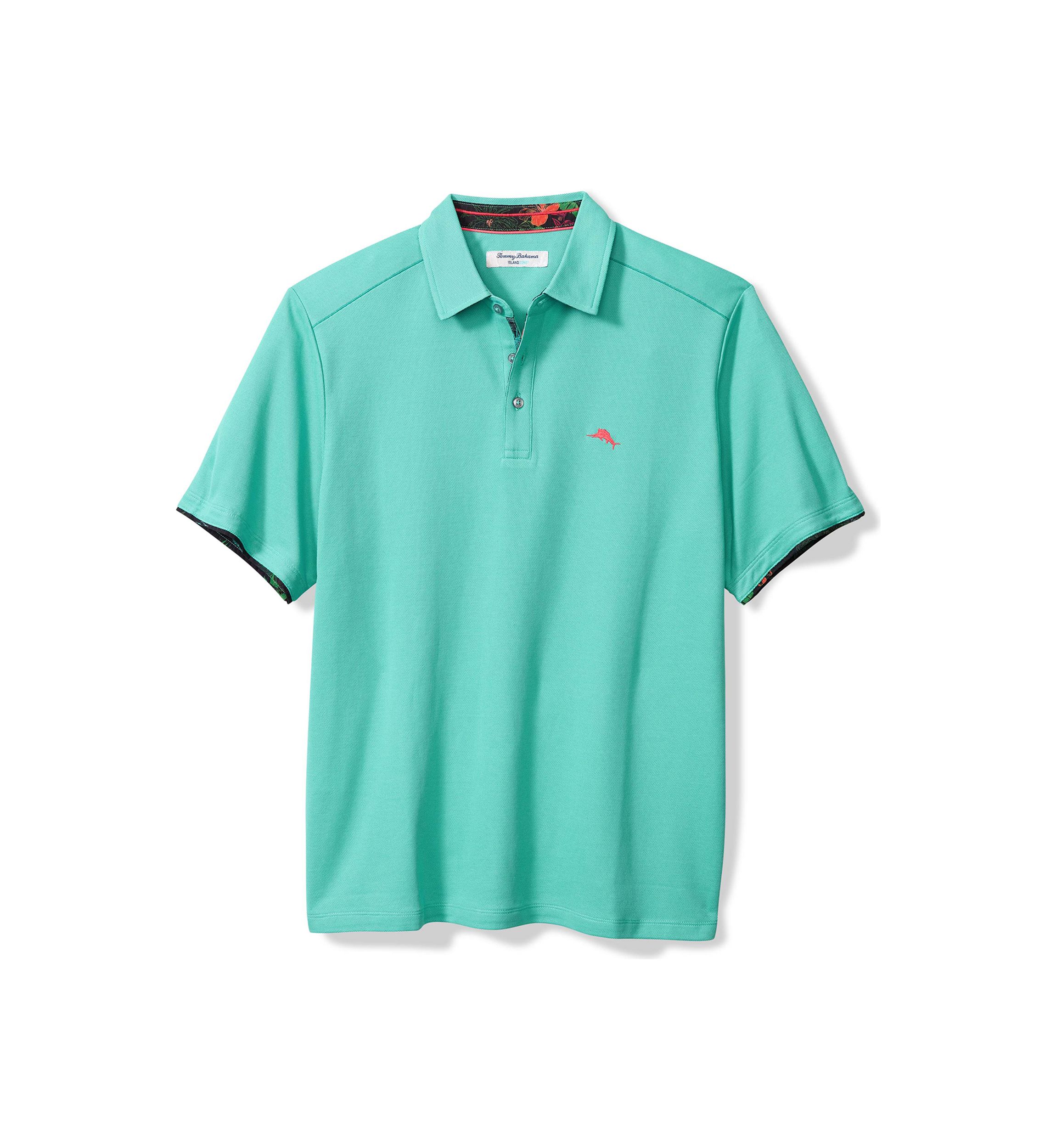 Big & Tall Short Sleeve Neon Shore 5 OClock Polo Shirt