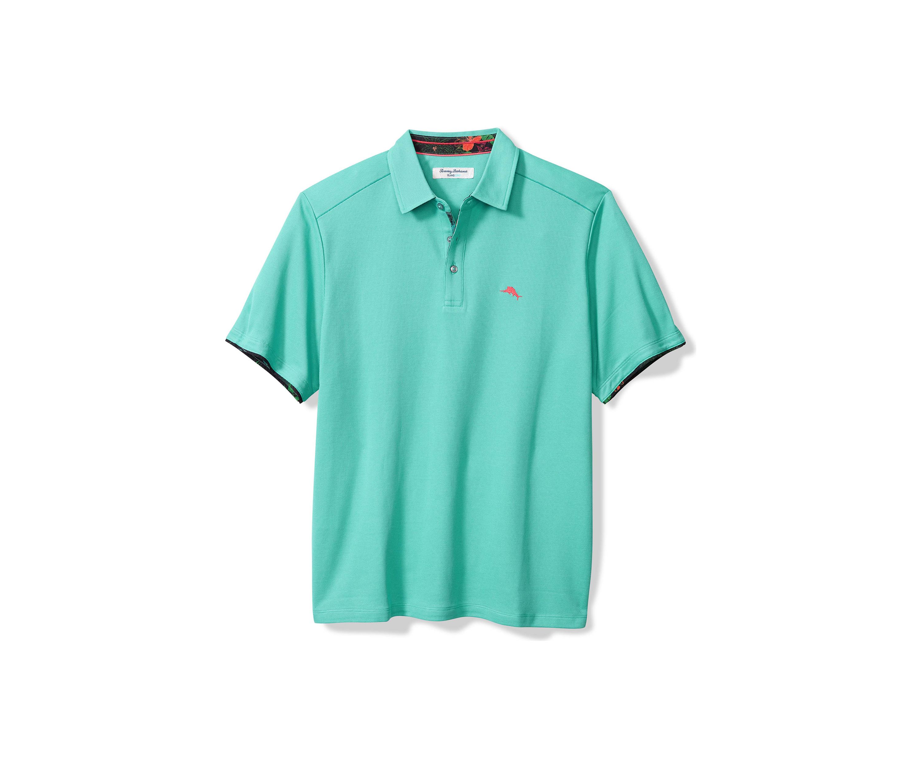 Big & Tall Short Sleeve Neon Shore 5 OClock Polo Shirt