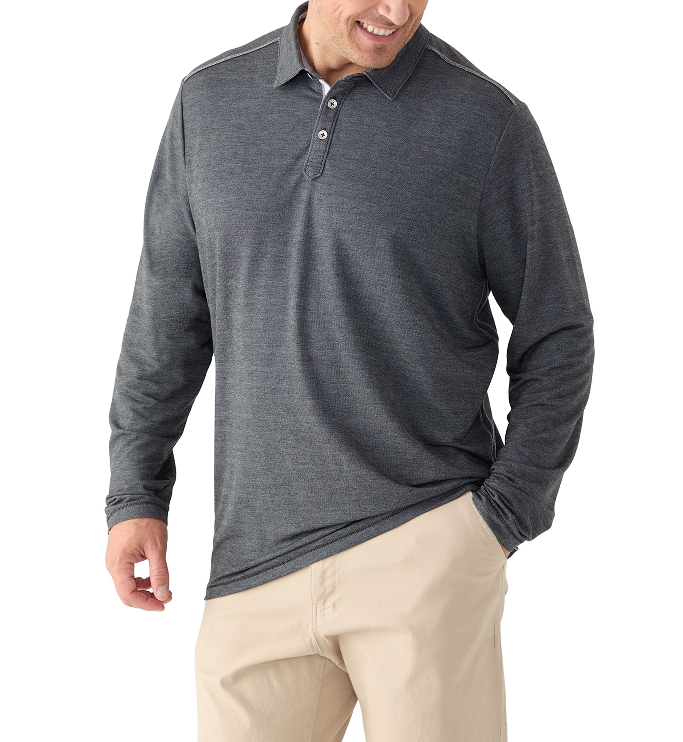 Big & Tall Long Sleeve Coasta Vera Polo Shirt