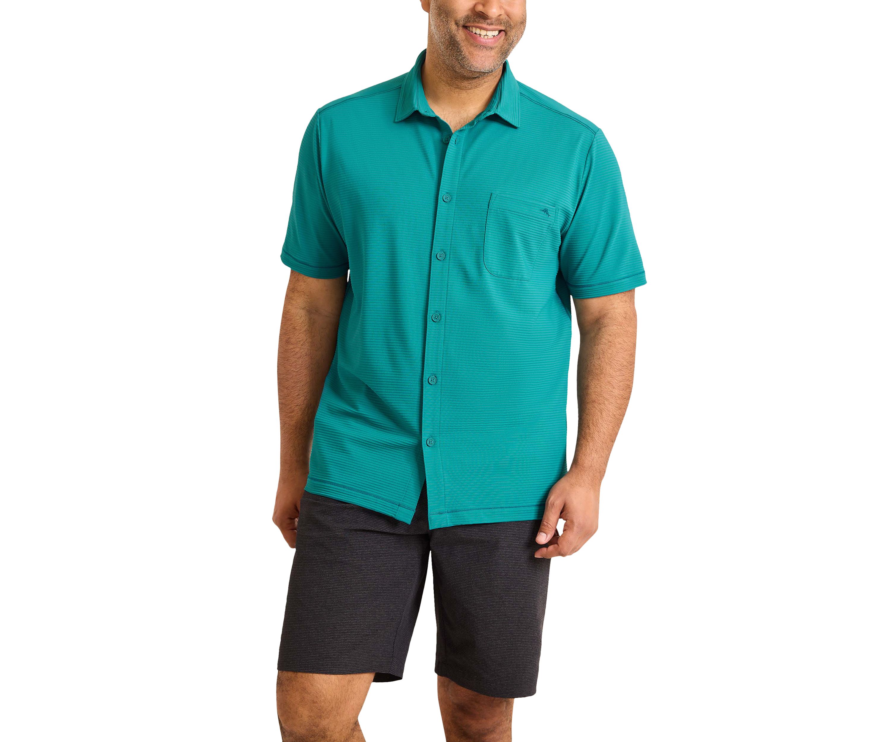 Big & Tall Short Sleeve Costa Wave Camp Shirt