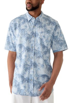 Tommy Bahama Men's Big & Tall Short Sleeve San Lucio Tides Bamboo Button Down Shirt