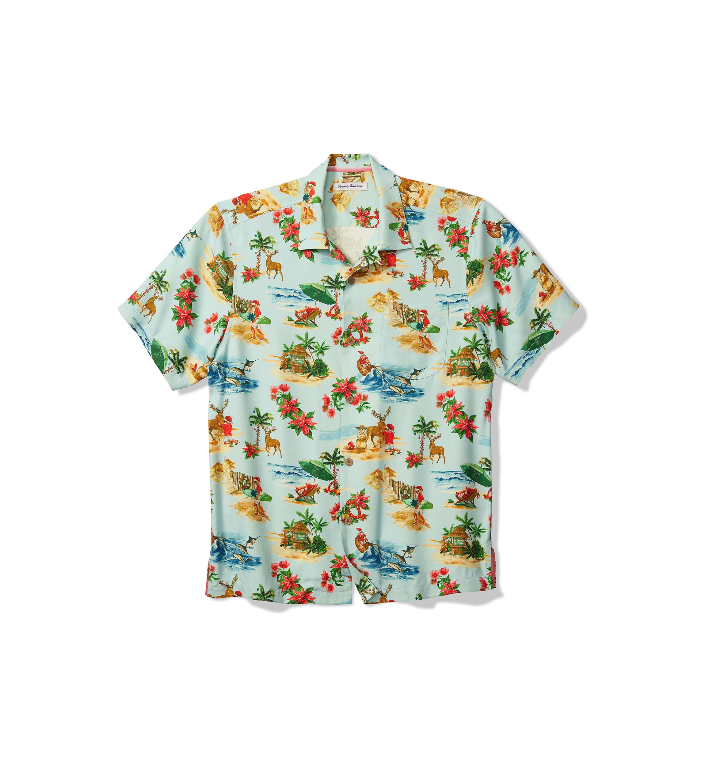Big & Tall Short Sleeve Santa Shores Shirt