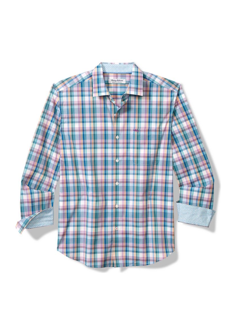 Big & Tall Printed Button Up Shirt 