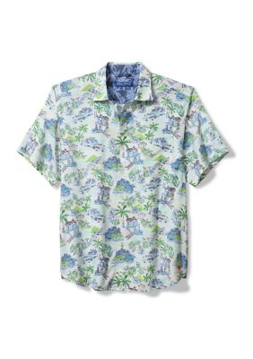 Tommy Bahama Men's Big & Tall Printed Button Up Shirt