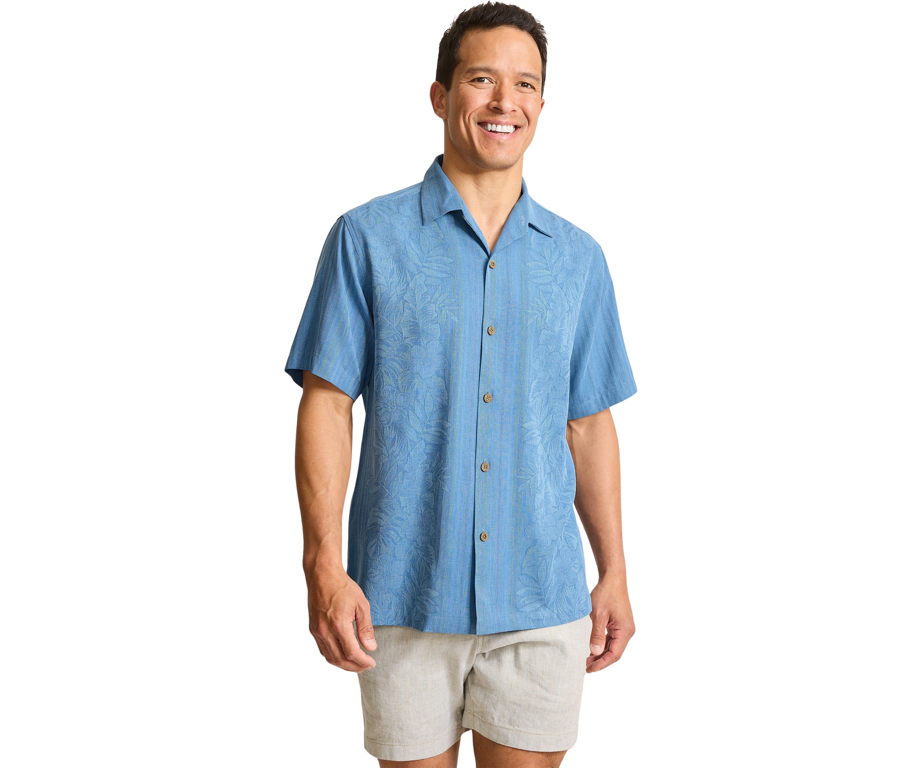 Big & Tall Short Sleeve Maui Border Shirt