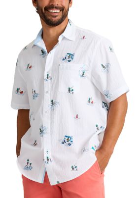 Tommy Bahama Men's Tall Beach Print Shirt