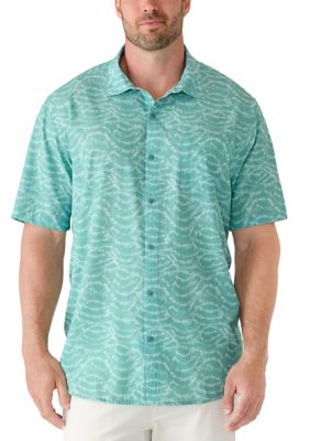 Tommy Bahama Men's Tall Short Sleeve Bahama Coast Tidal Mist Button Down Shirt
