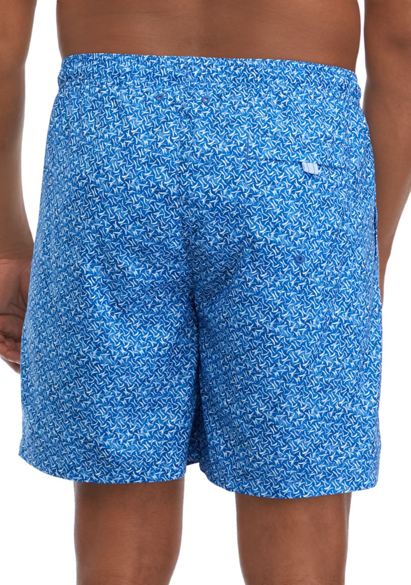 Big & Tall Printed Swim Trunks 