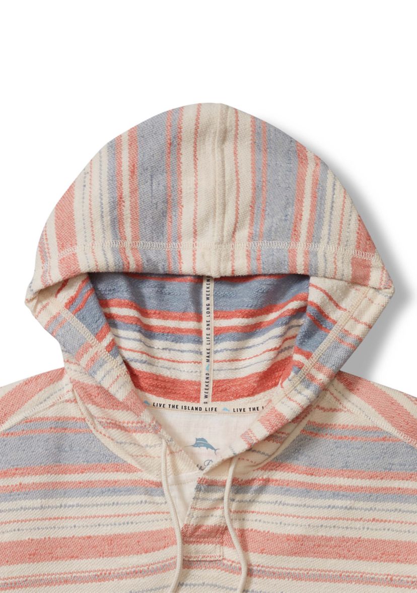 Mens Long Sleeve Striped Hoodie 