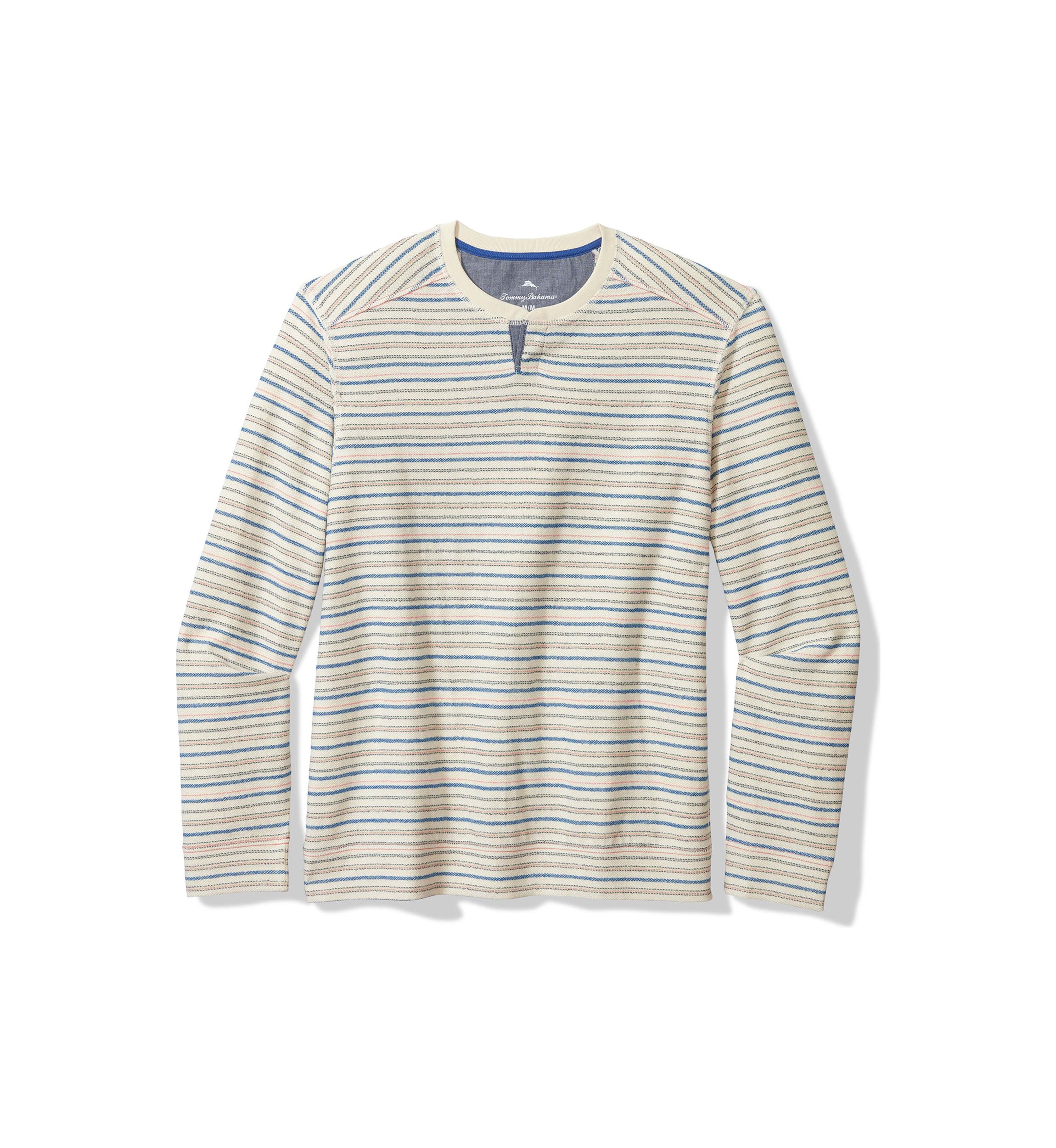 Mens Long Sleeve Striped Knit Pullover