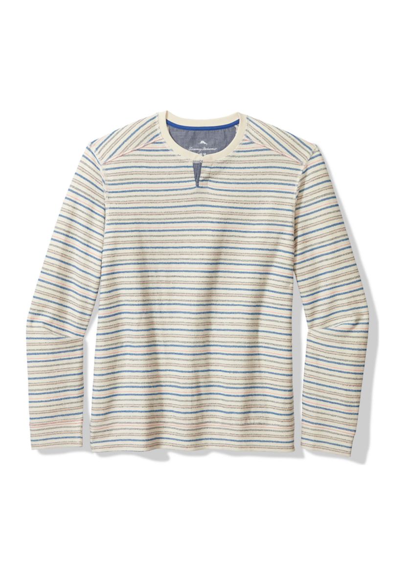 Mens Long Sleeve Striped Knit Pullover
