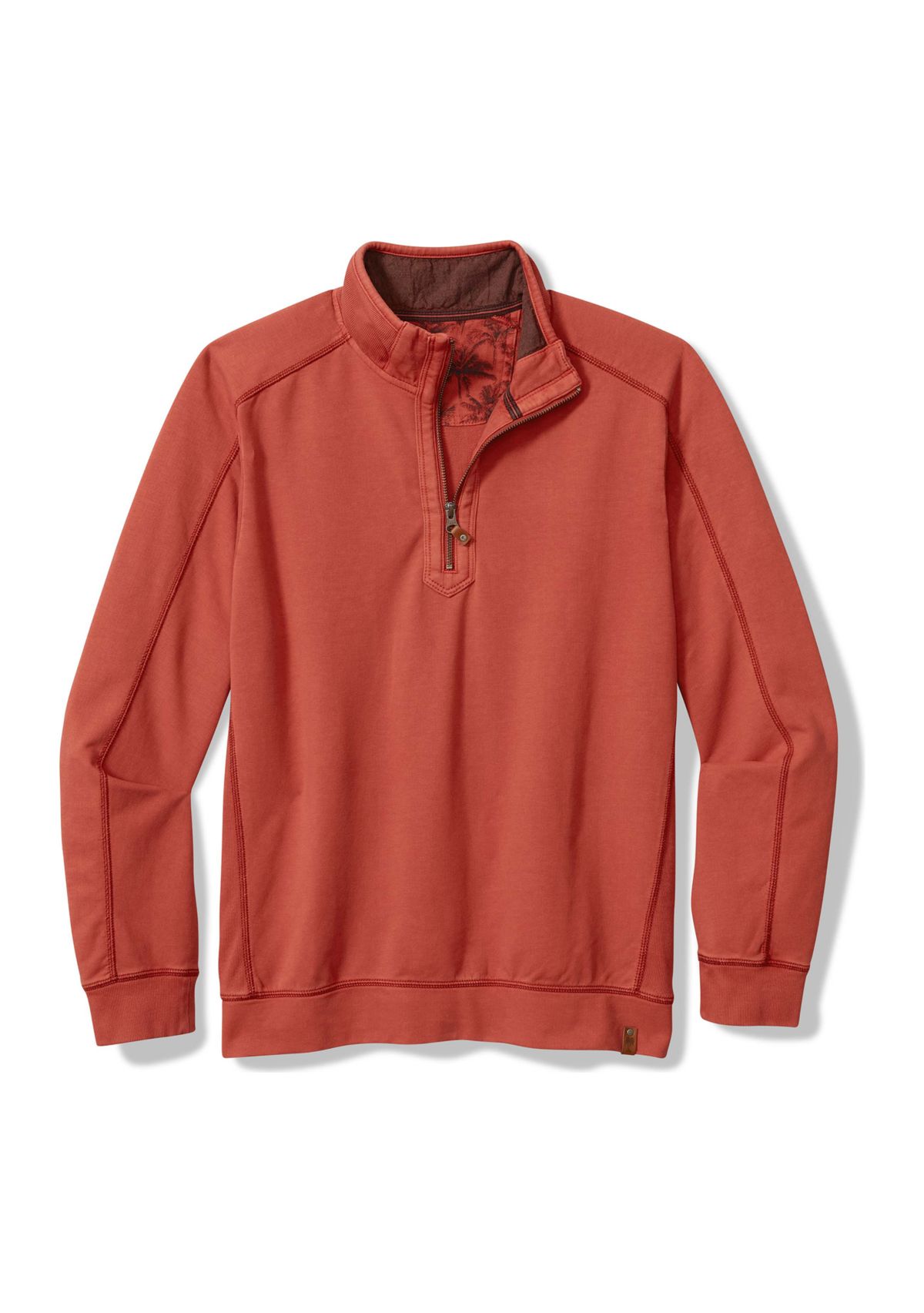 Mens Long Sleeve Ben and Terry Half Zip Sweatshirt