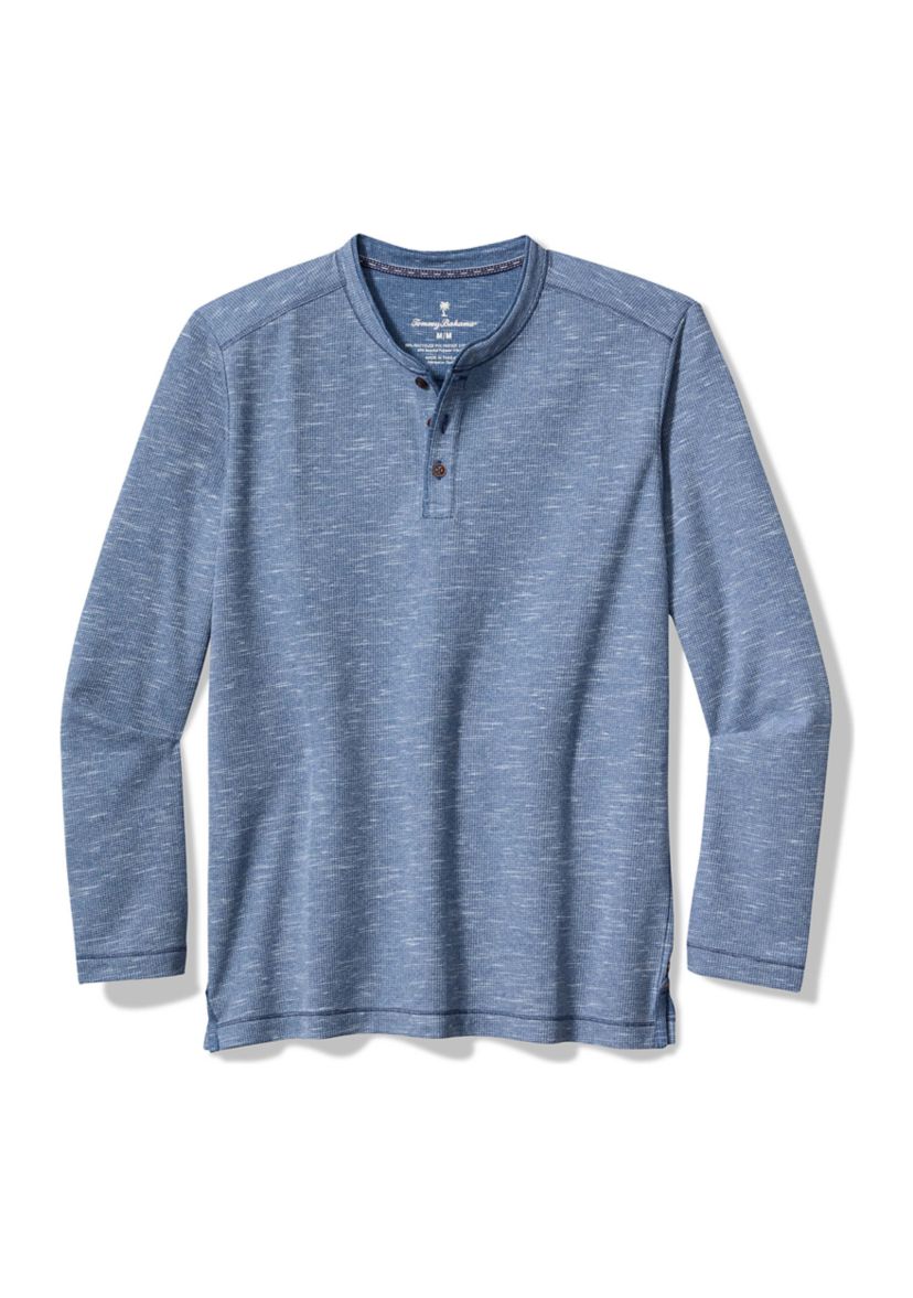 Mens Morro Beach Slub Knit Henley T-Shirt