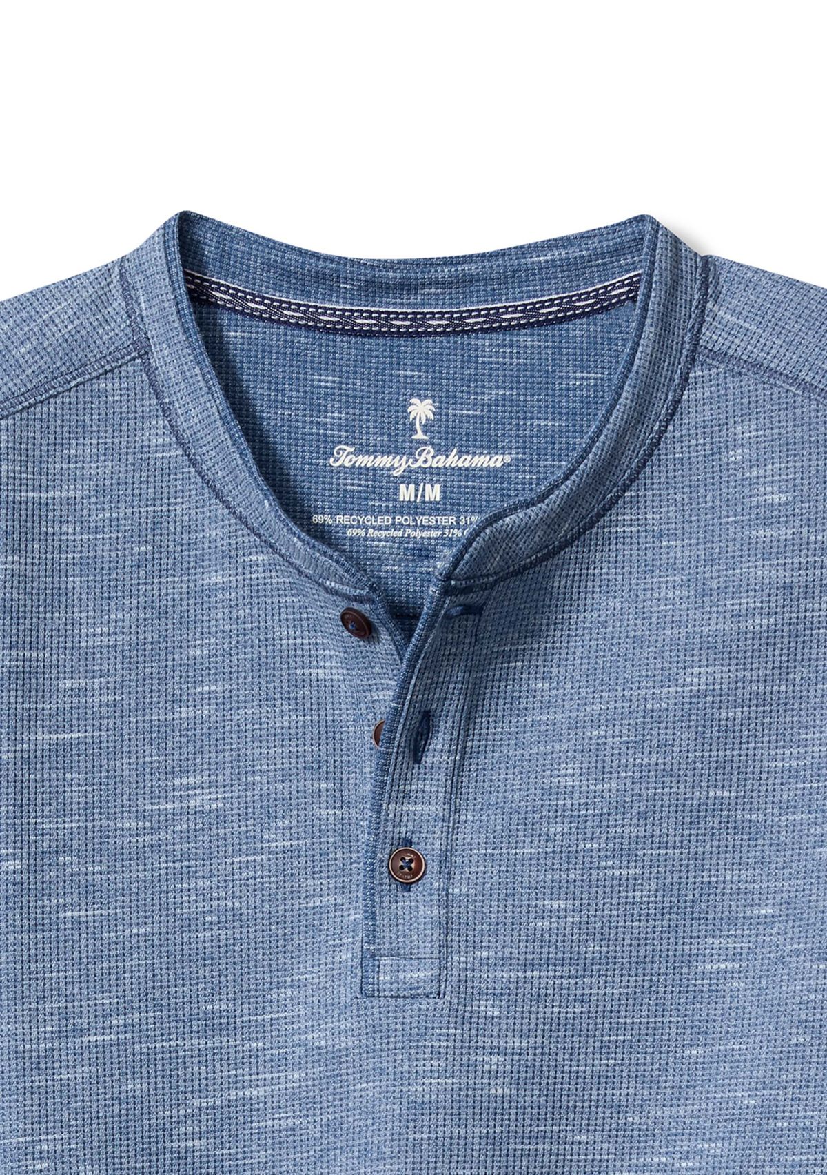 Mens Morro Beach Slub Knit Henley T-Shirt