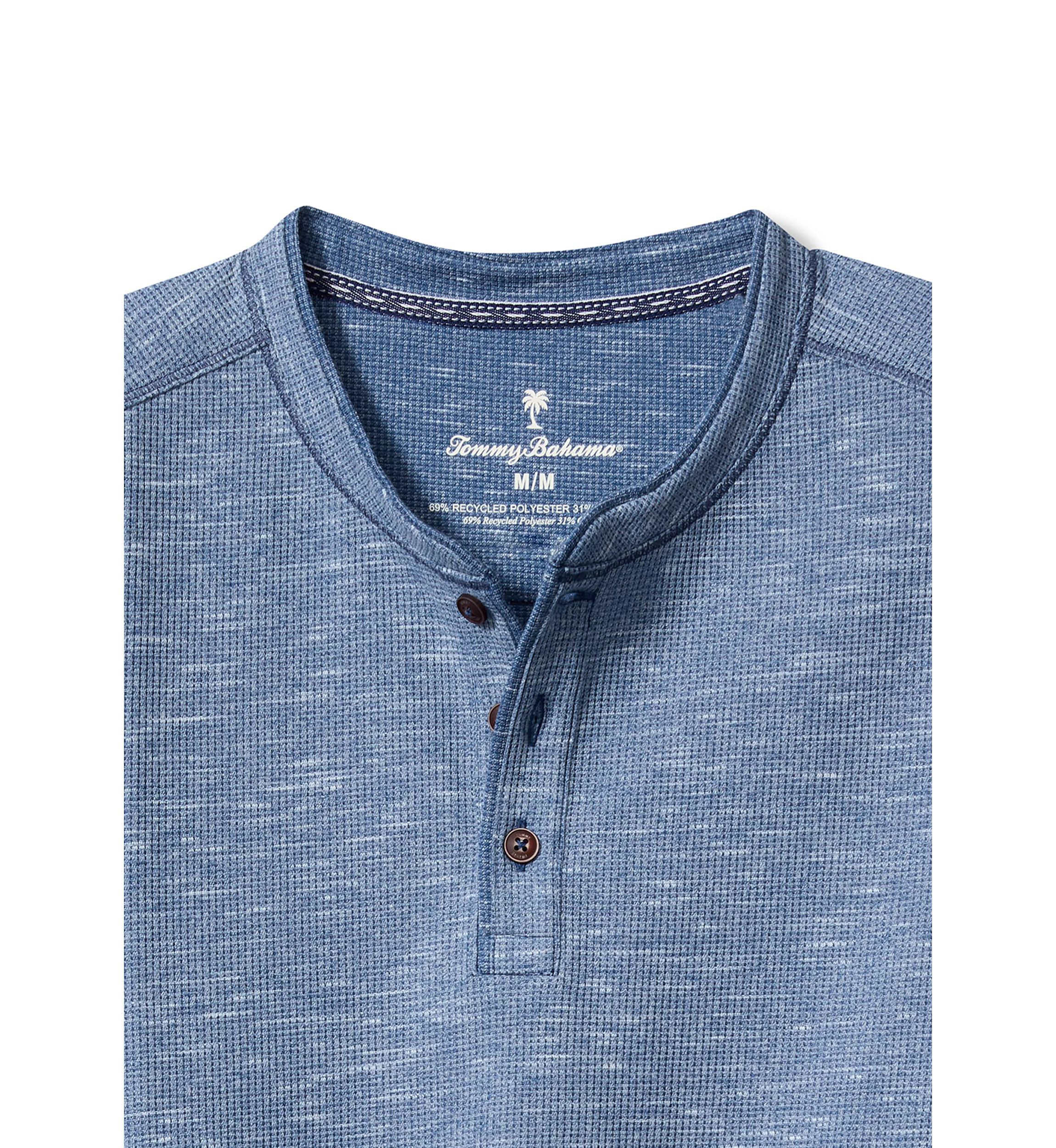 Mens Morro Beach Slub Knit Henley T-Shirt