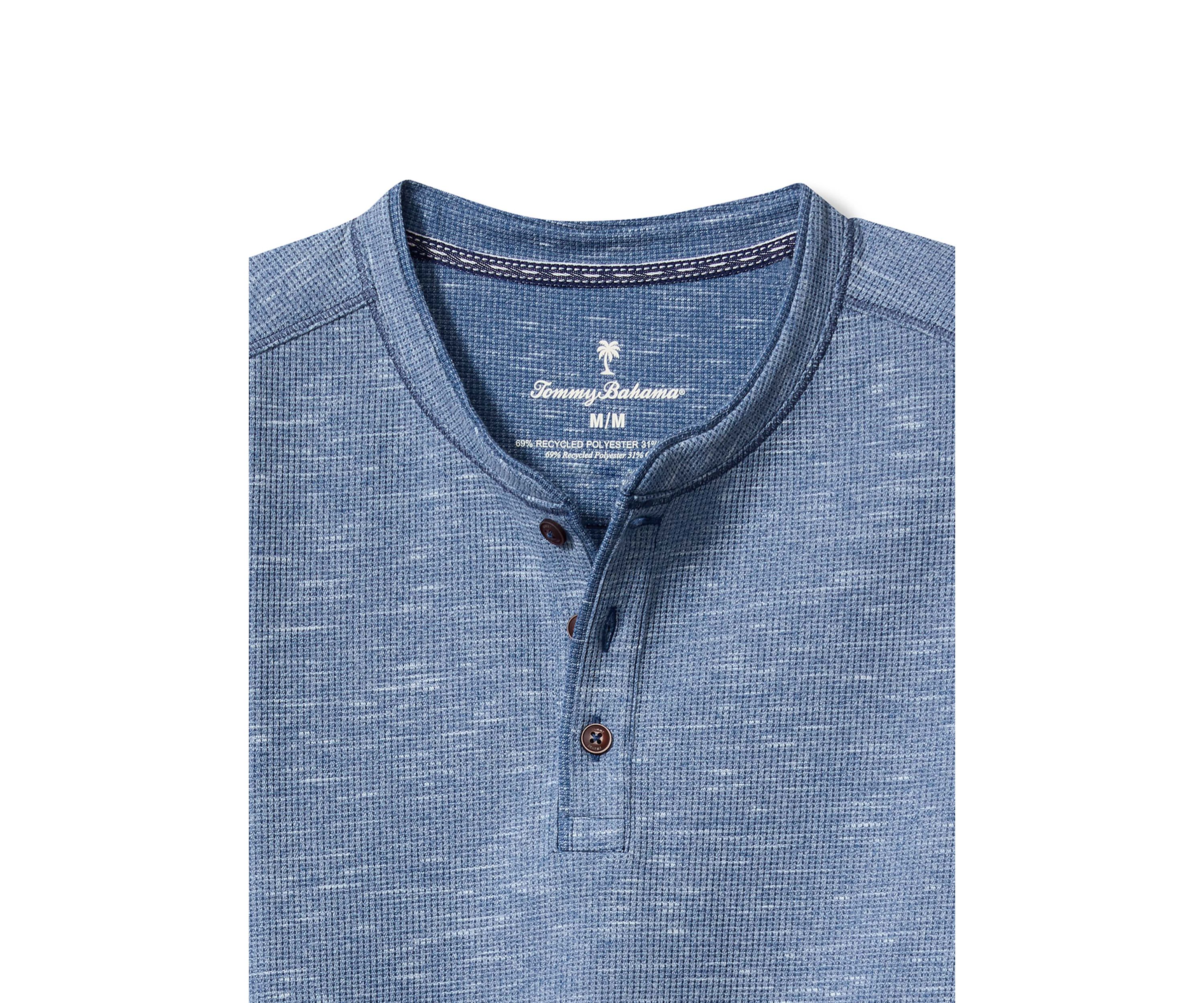 Mens Morro Beach Slub Knit Henley T-Shirt