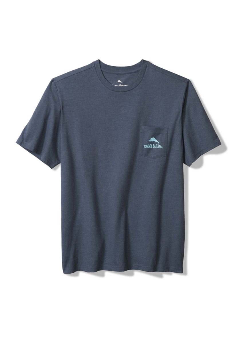 Mens Short Sleeve Rumming Back Dog Graphic T-Shirt