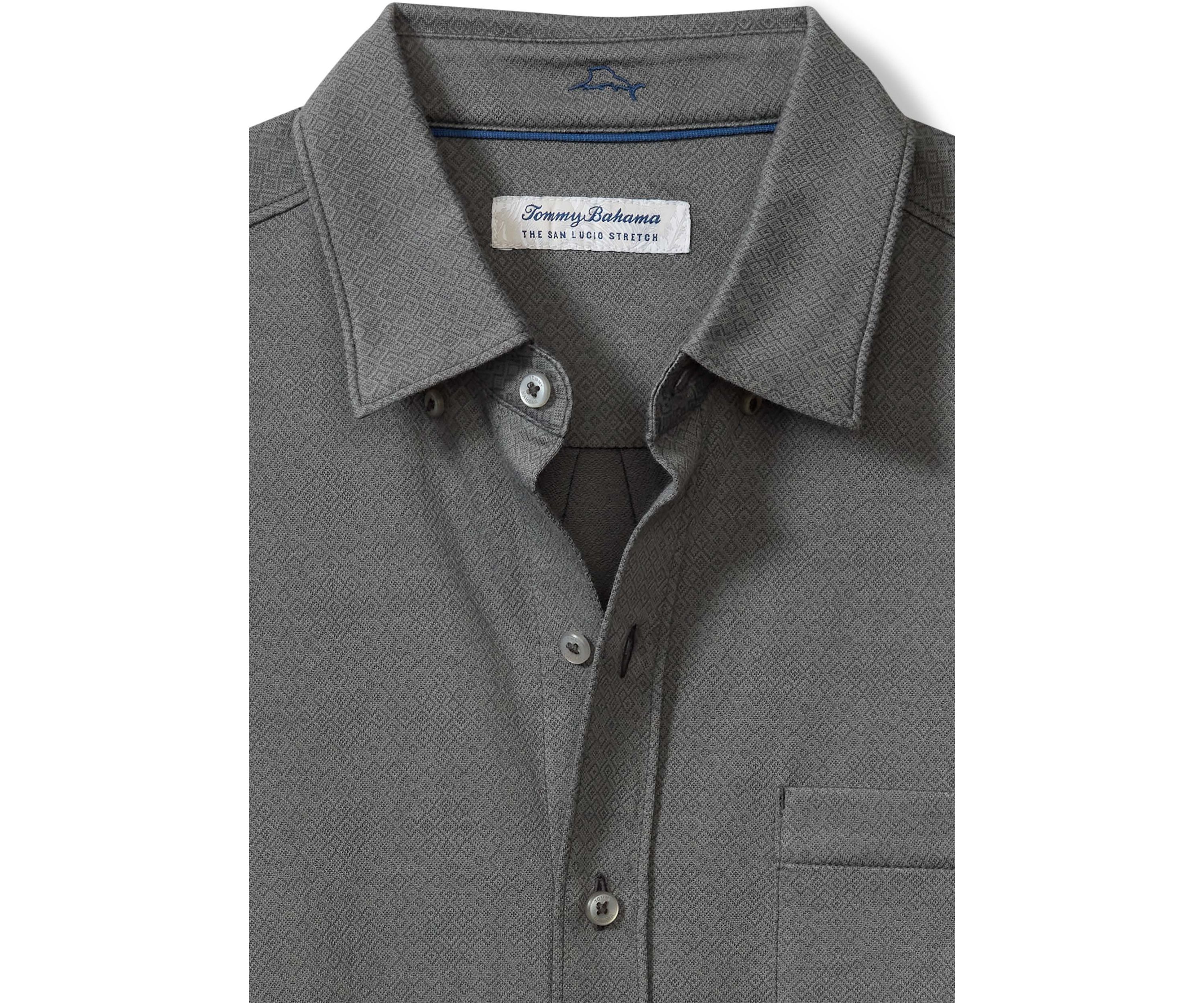 San Lucio Diamond Isles Knit Stretch Shirt