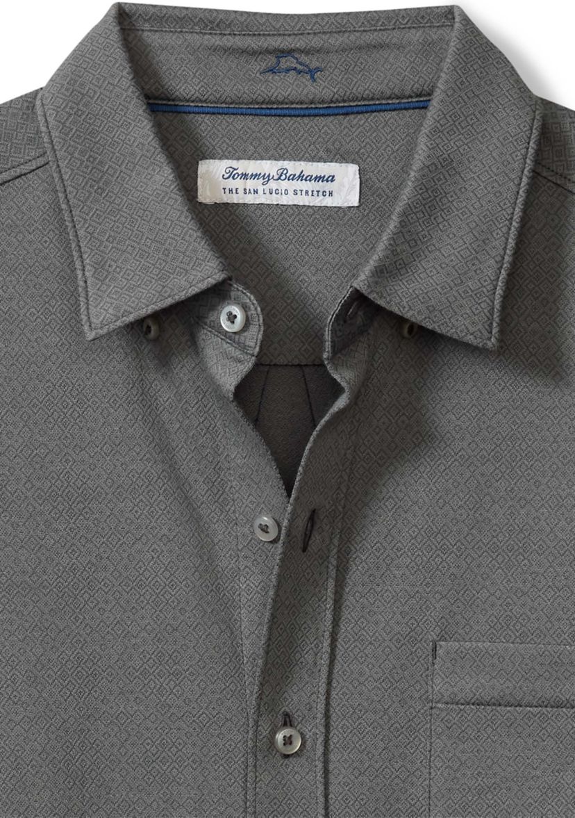 San Lucio Diamond Isles Knit Stretch Shirt