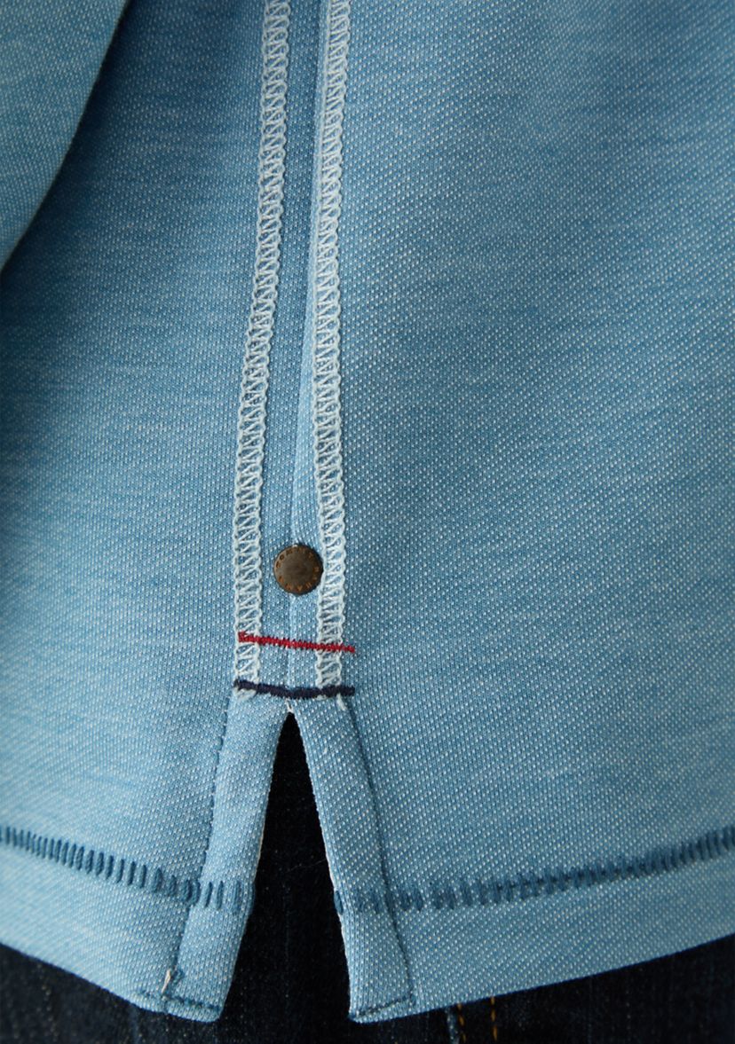 Mens Long Sleeve Solid Coasta Vera Polo Shirt