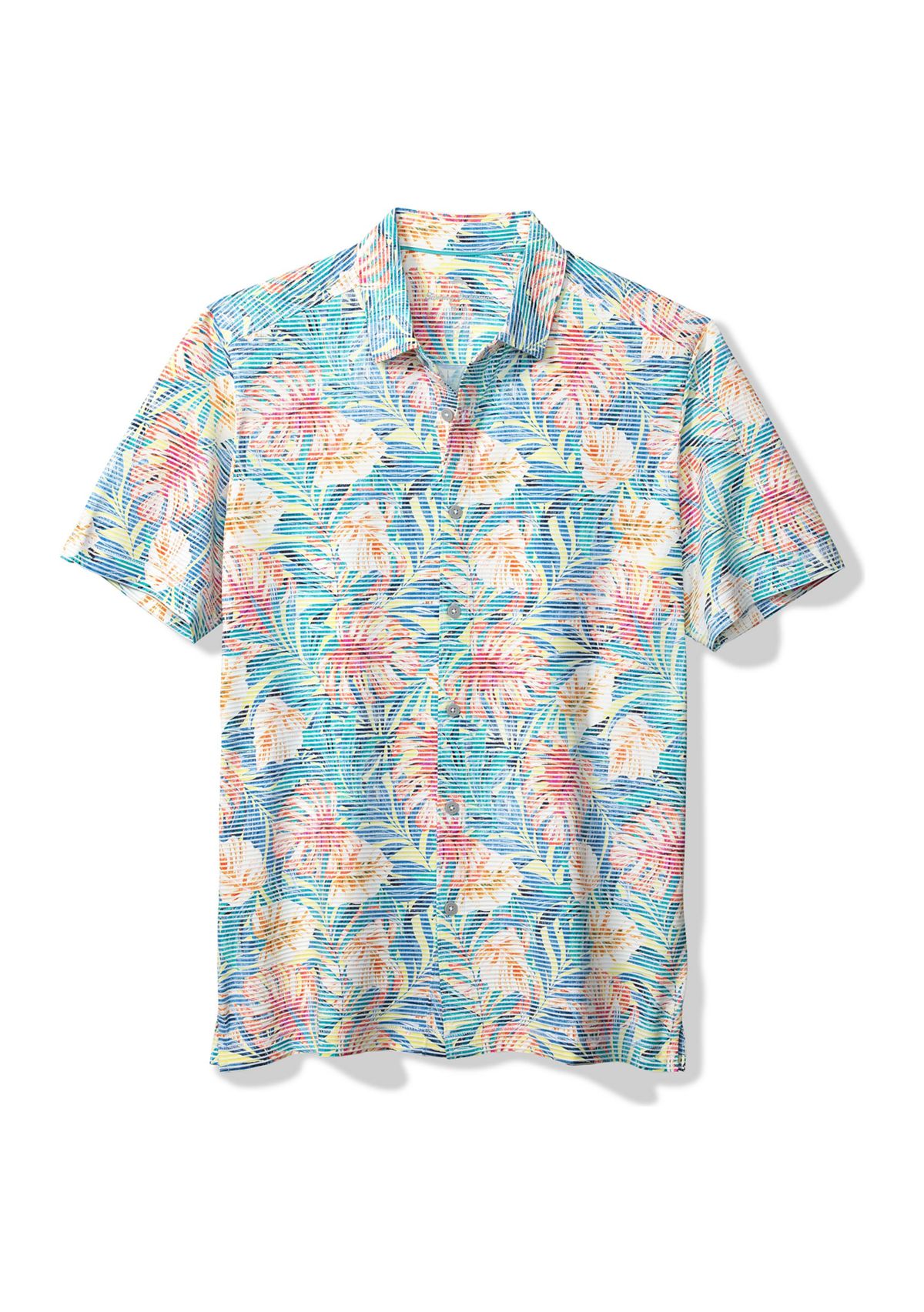 Mens Costa Wave Positano Palms Camp Shirt