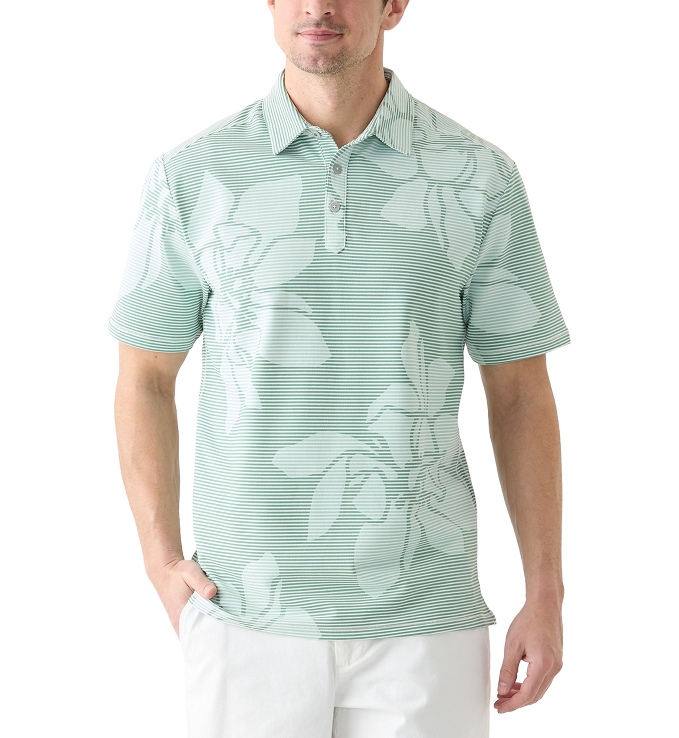 Mens Costa Wave Grande Printed Polo Shirt