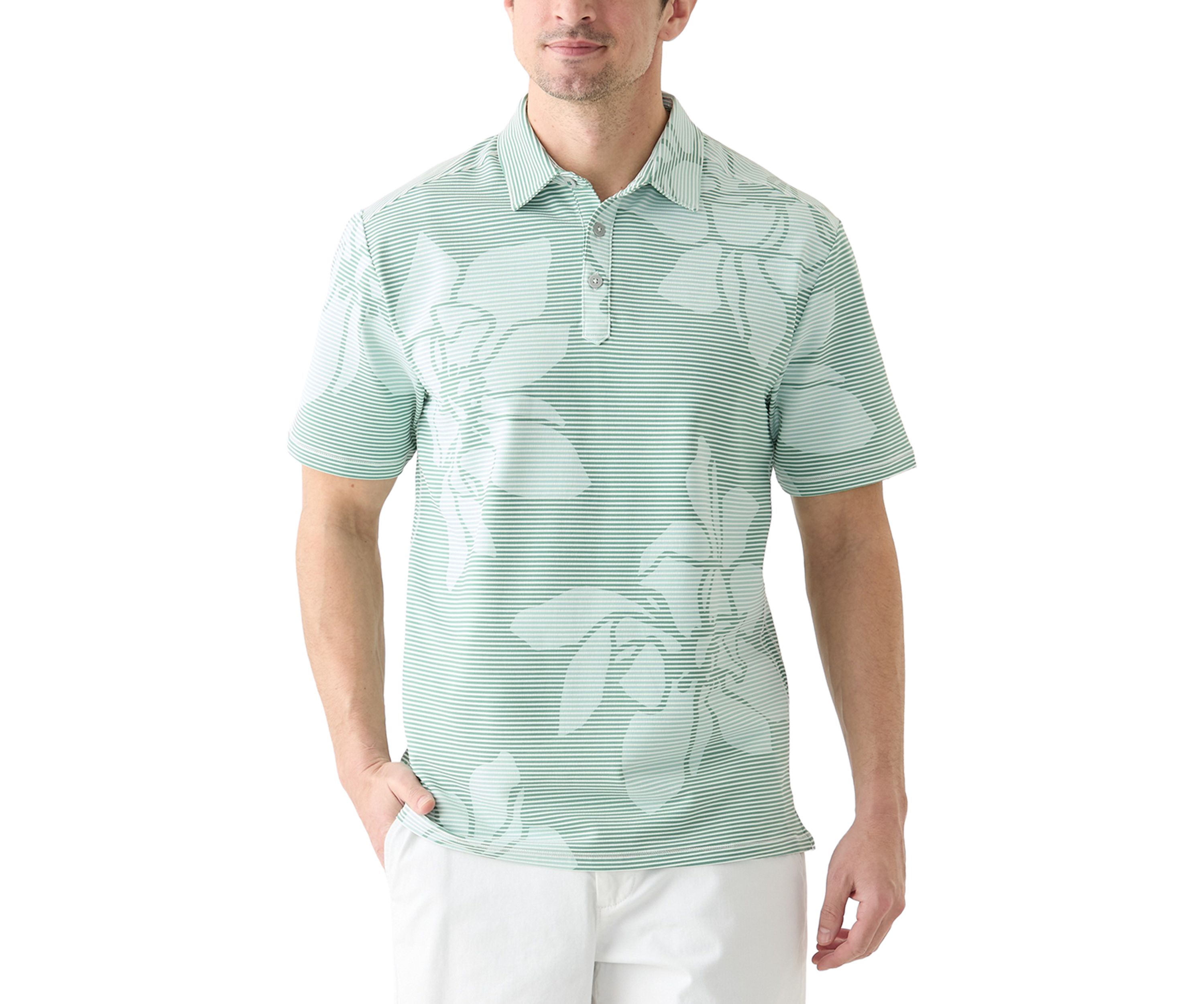 Mens Costa Wave Grande Printed Polo Shirt