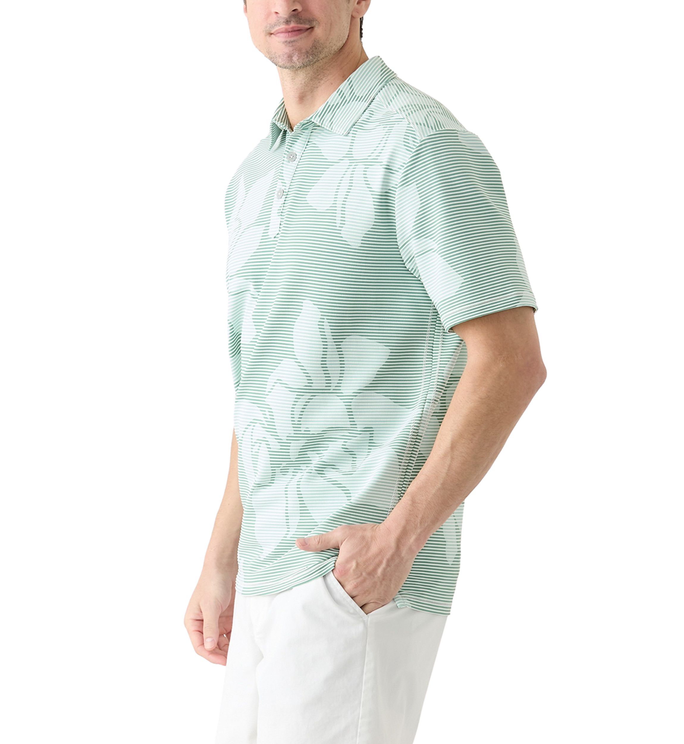 Mens Costa Wave Grande Printed Polo Shirt
