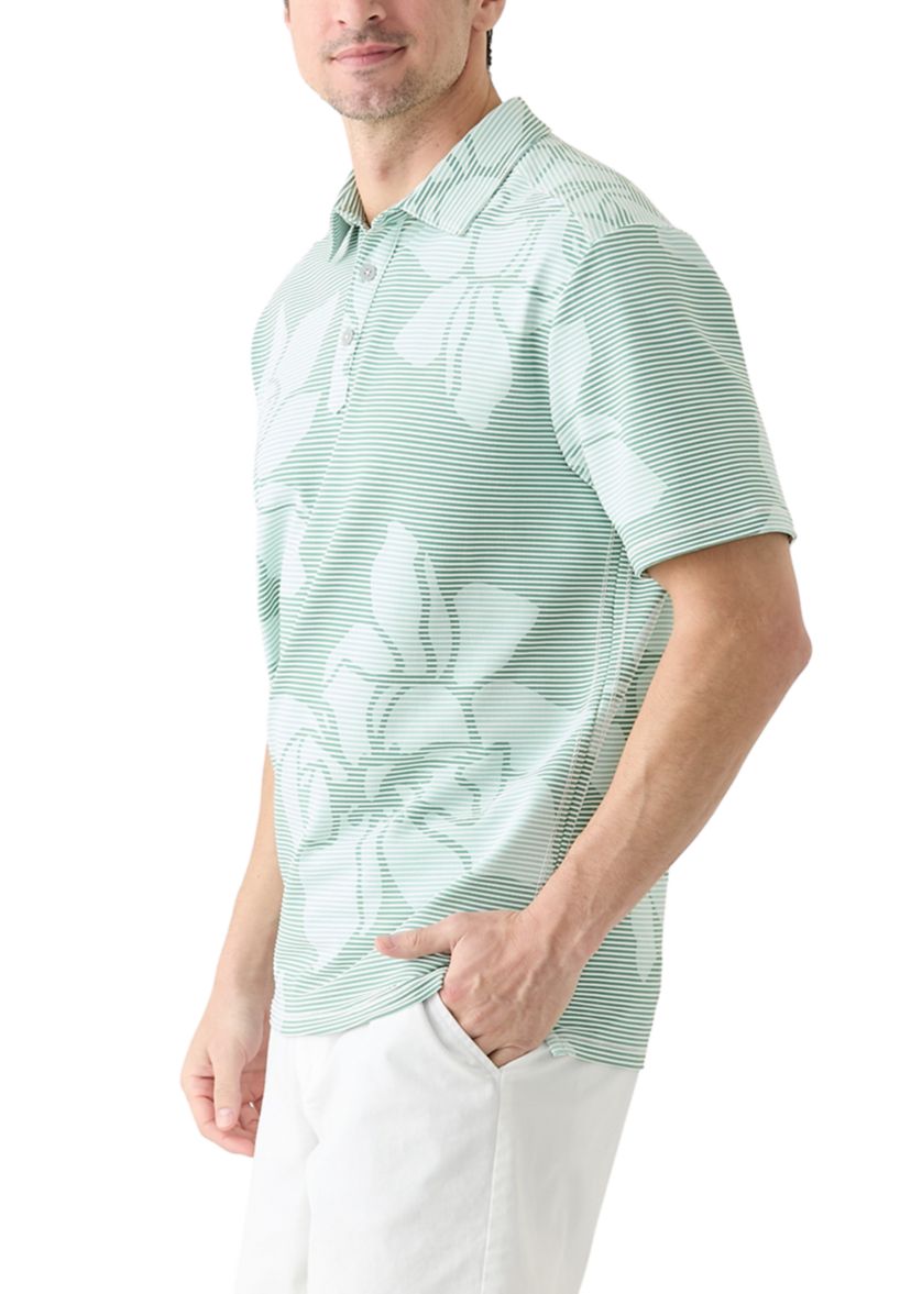Mens Costa Wave Grande Printed Polo Shirt