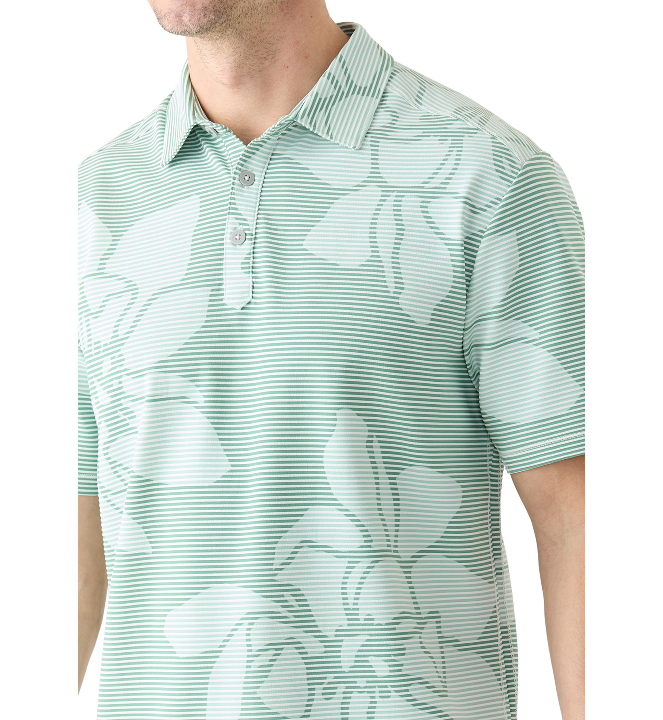 Mens Costa Wave Grande Printed Polo Shirt