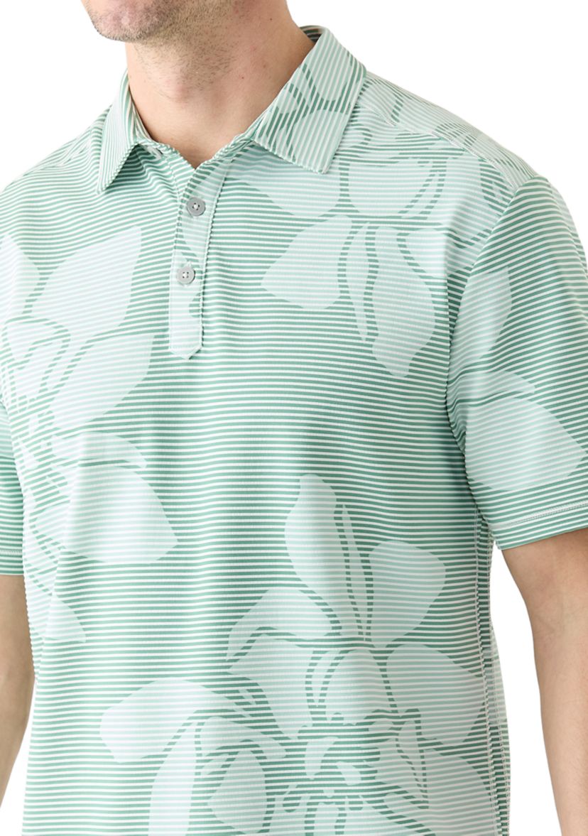 Mens Costa Wave Grande Printed Polo Shirt