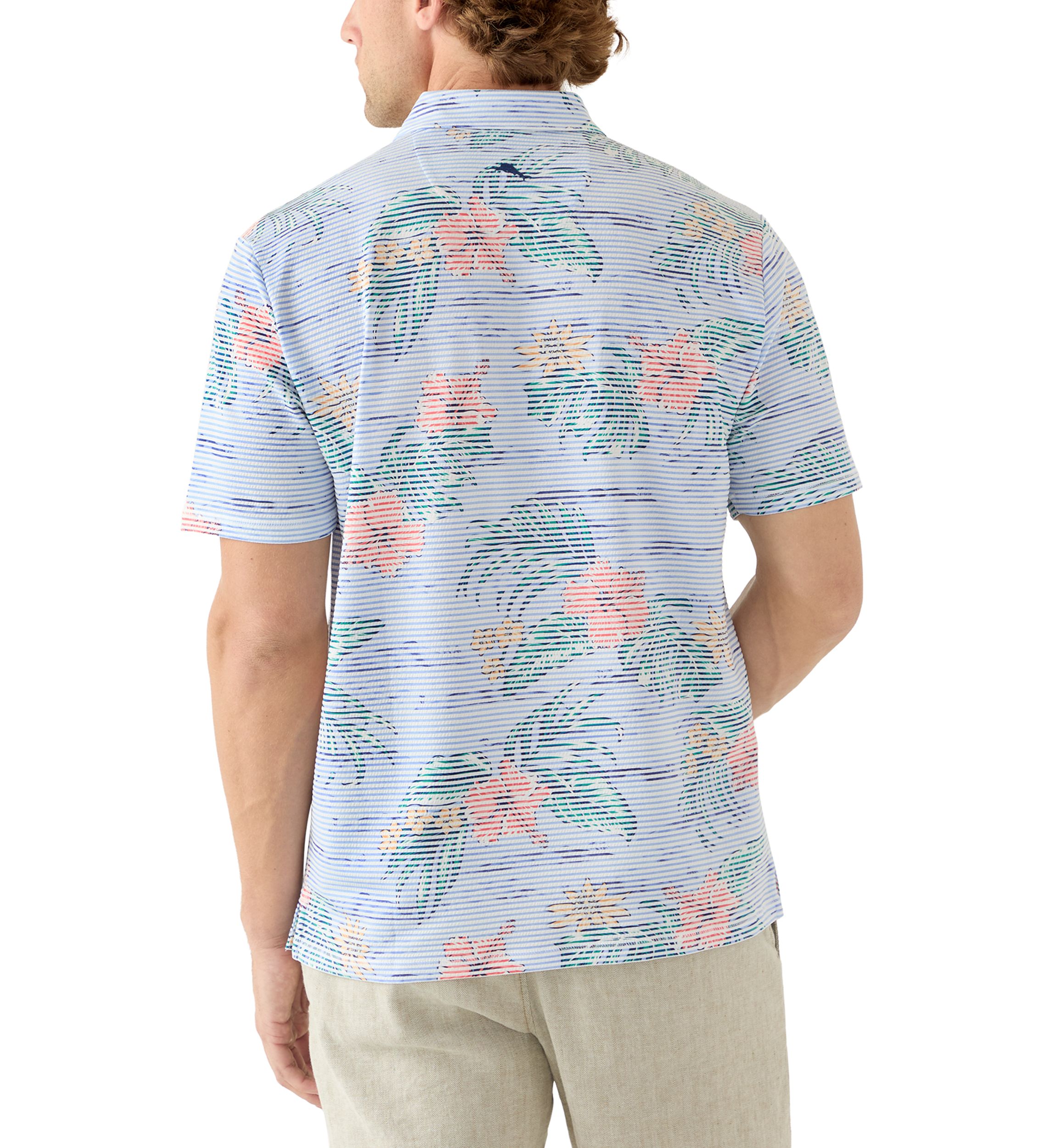 Mens Costa Wave Isle Camo Polo Shirt