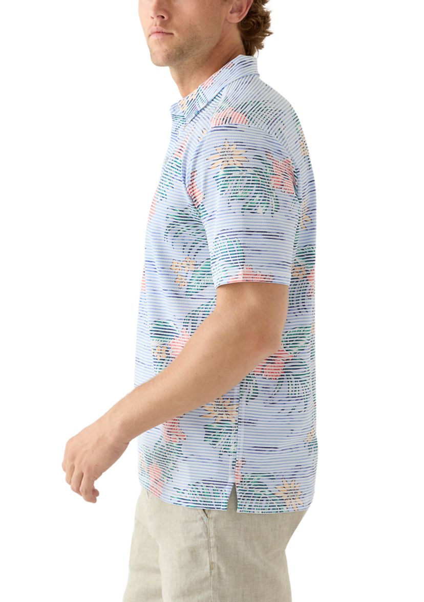 Mens Costa Wave Isle Camo Polo Shirt