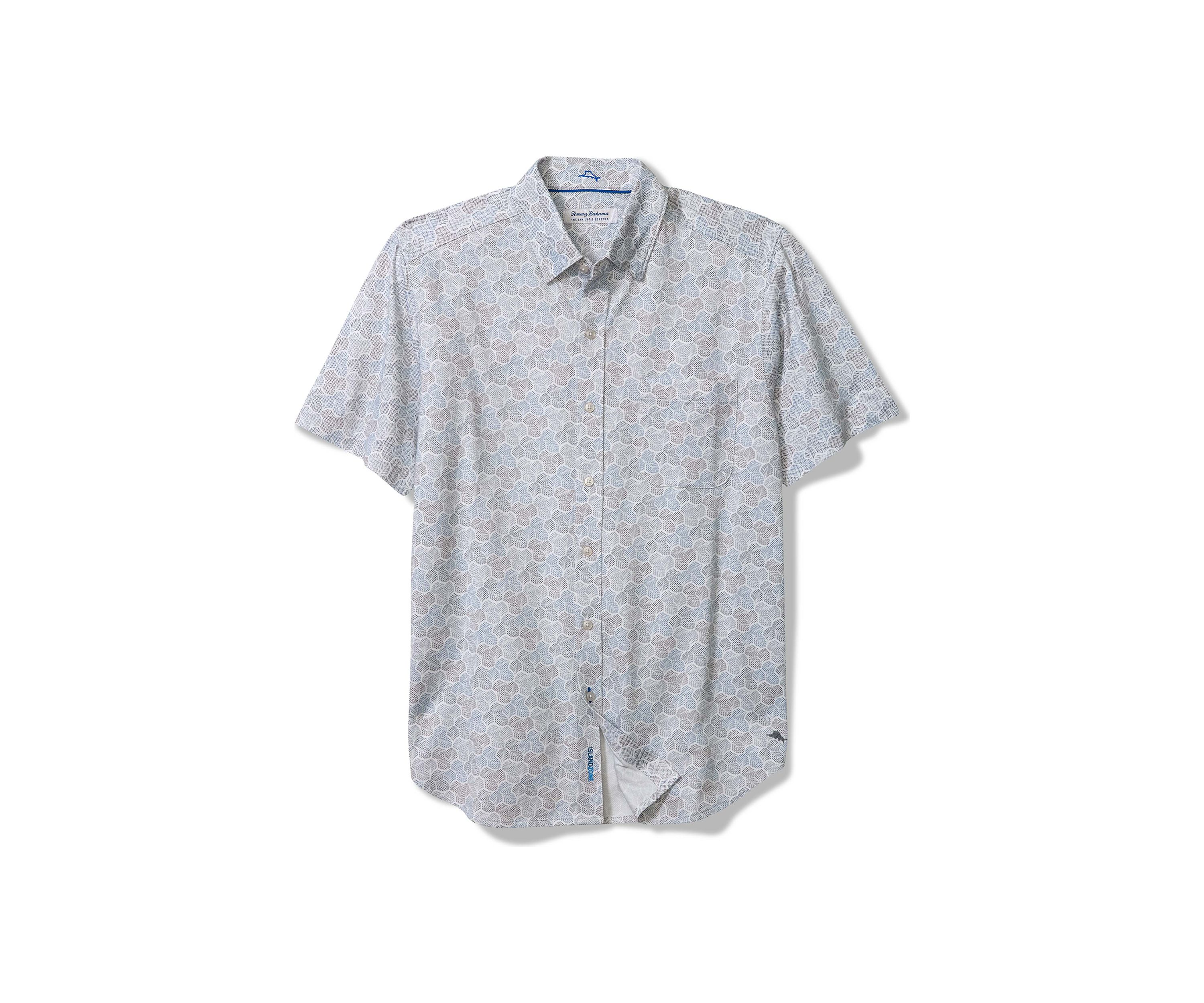 Mens San Lucio Tri Leaf Geometric Short Sleeve Shirt
