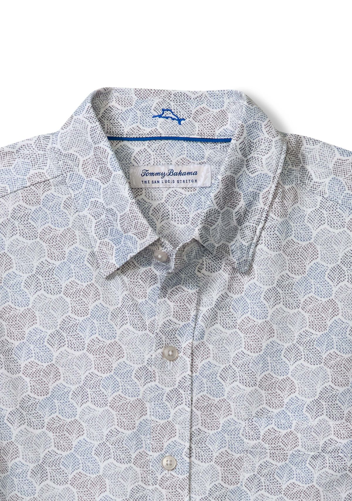 Mens San Lucio Tri Leaf Geometric Short Sleeve Shirt