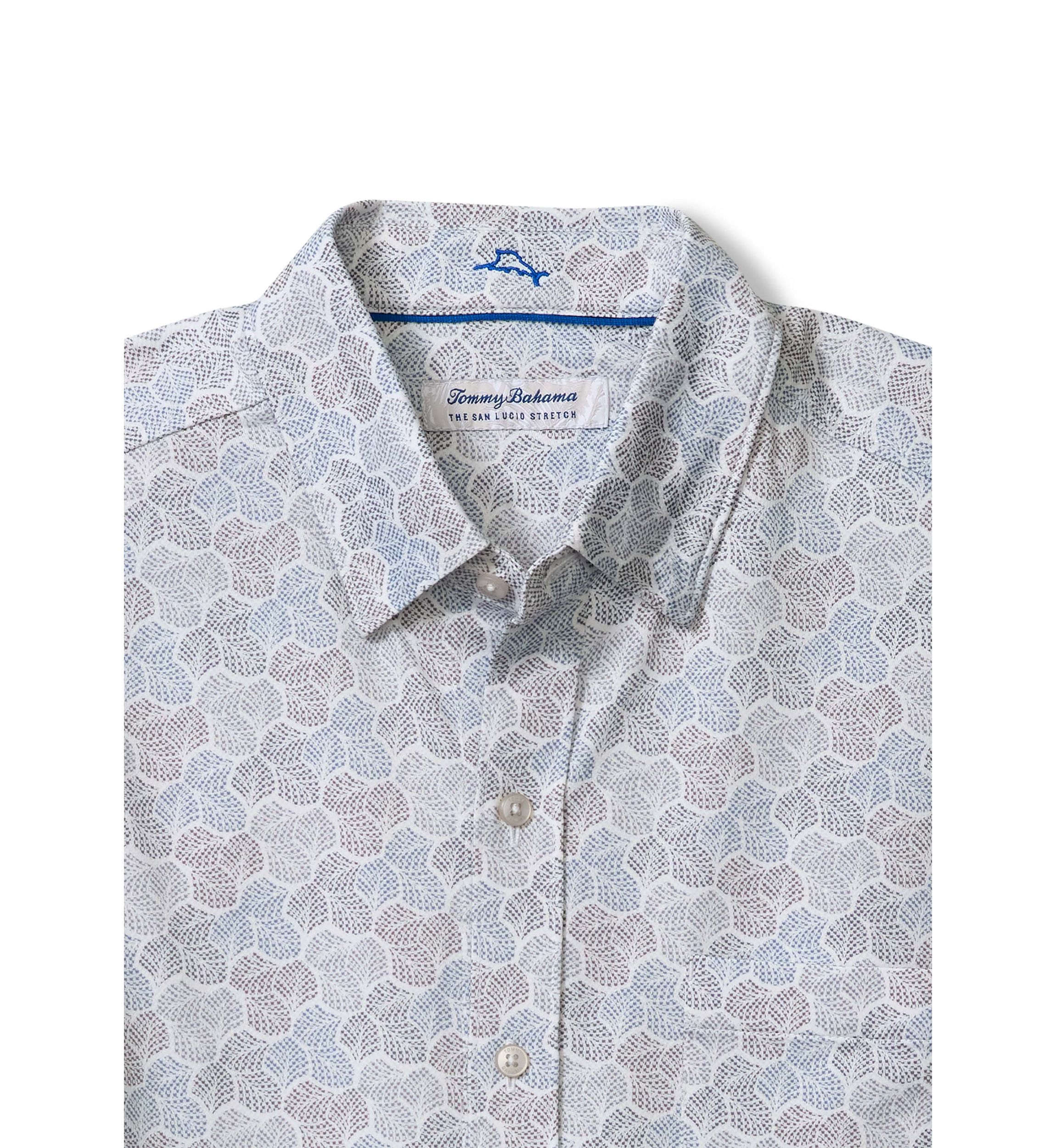 Mens San Lucio Tri Leaf Geometric Short Sleeve Shirt
