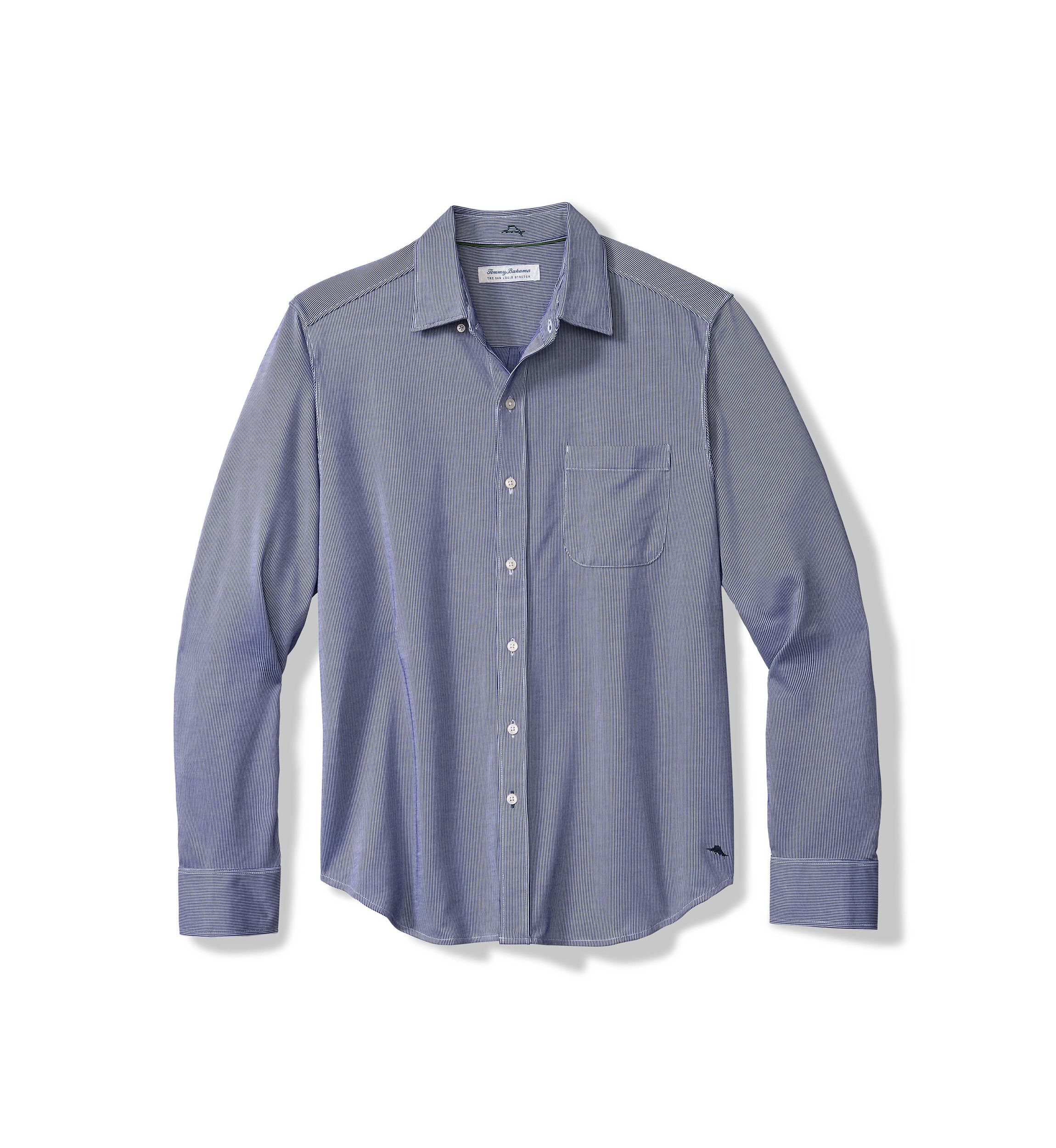 Mens San Lucio Striped Long Sleeve Dress Shirt
