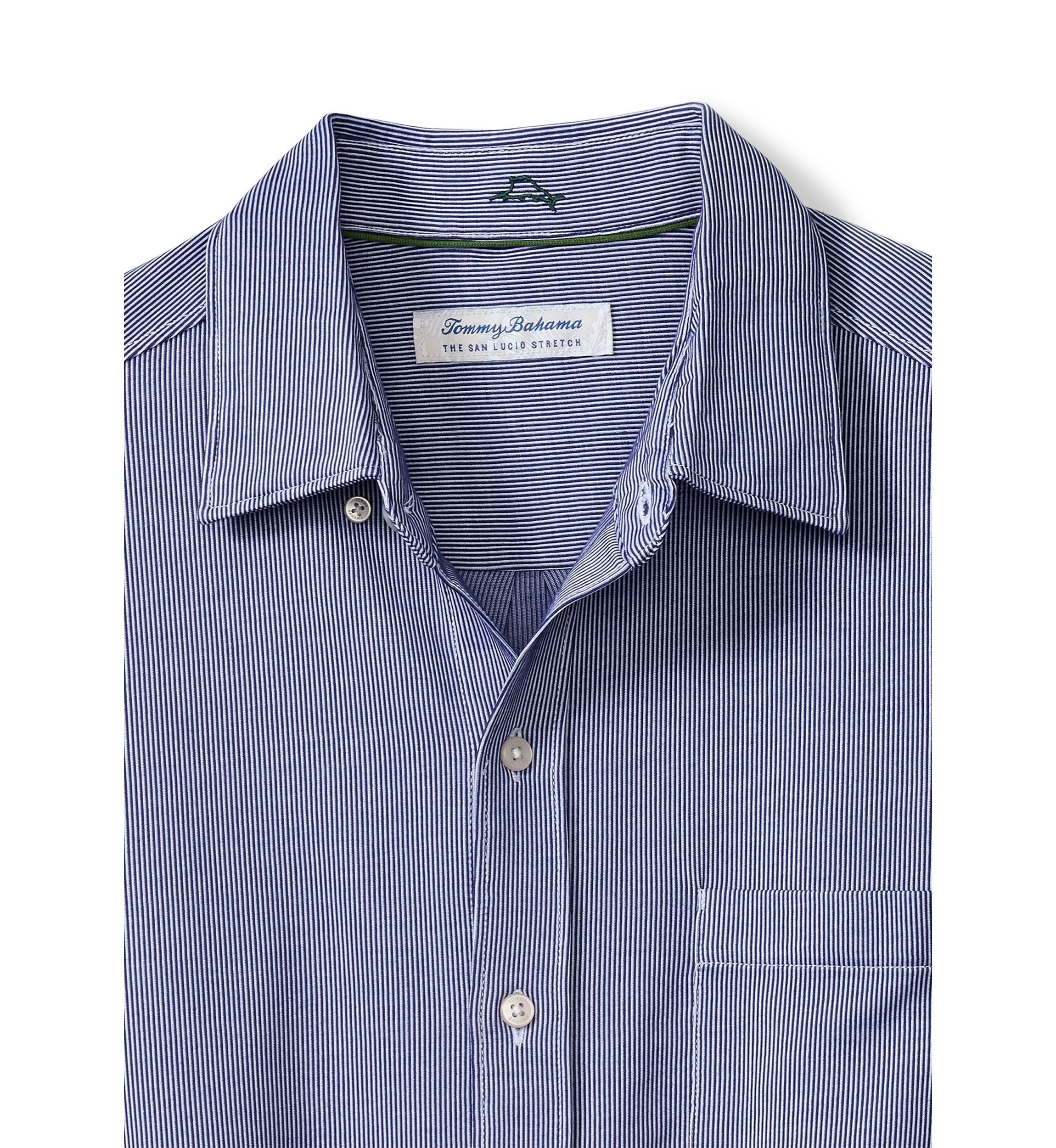 Mens San Lucio Striped Long Sleeve Dress Shirt