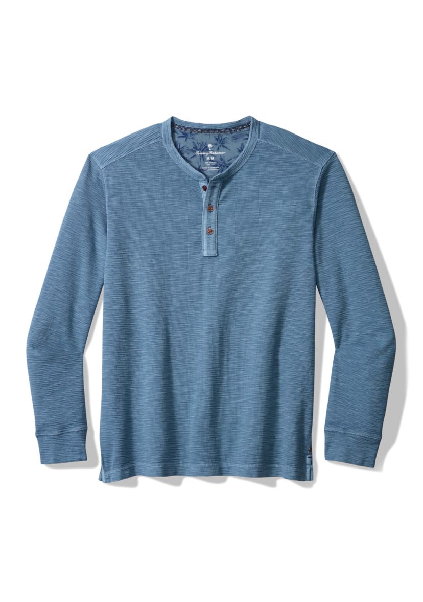 Mens Long Sleeve Port Oasis Henley Shirt
