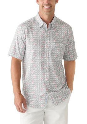 Tommy Bahama Men's San Lucio Sal Geometric Short Sleeve Shirt