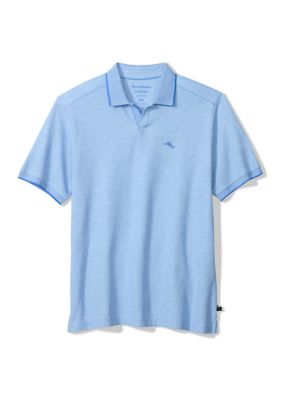Tommy Bahama Men's Emfielder Johnny Collar IslandZoneÂ® Polo, Blue, Medium