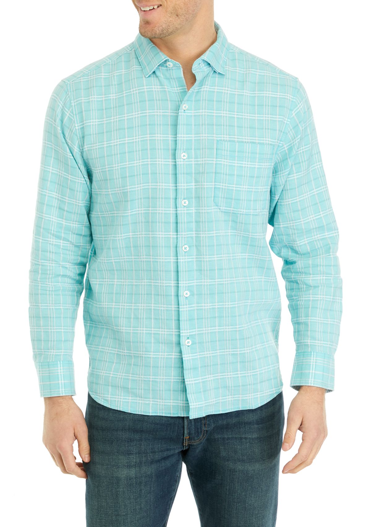 Mens Barbados Breeze Playa Plaid Shirt