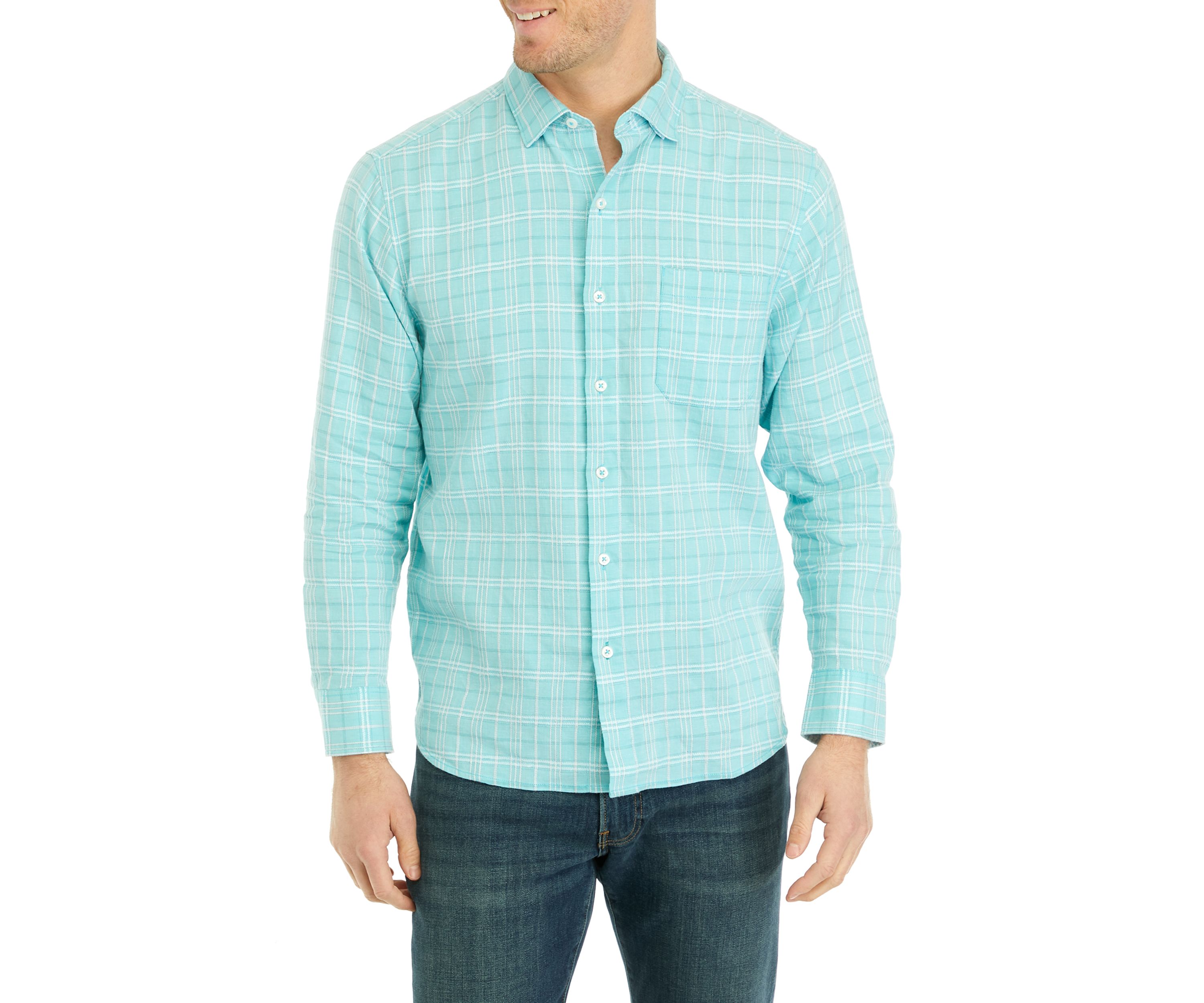 Mens Barbados Breeze Playa Plaid Shirt