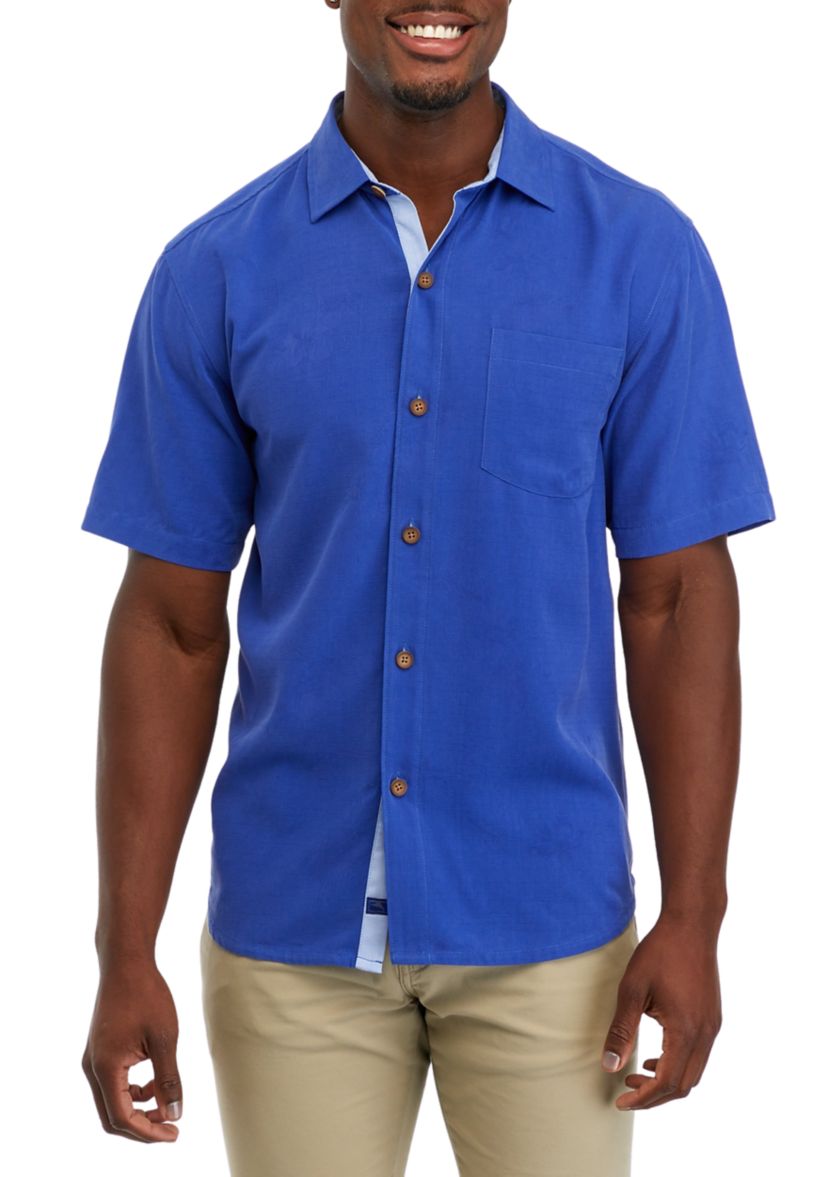 Mens Silk Button Down Shirt