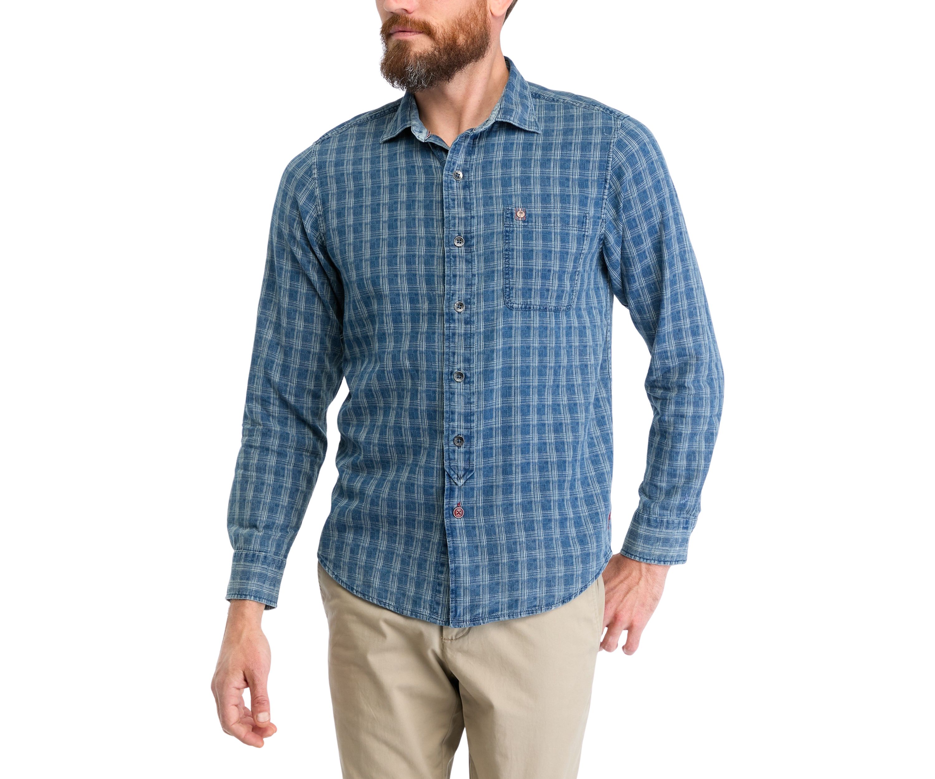 Mens Long Sleeve Lopez Island Check Shirt