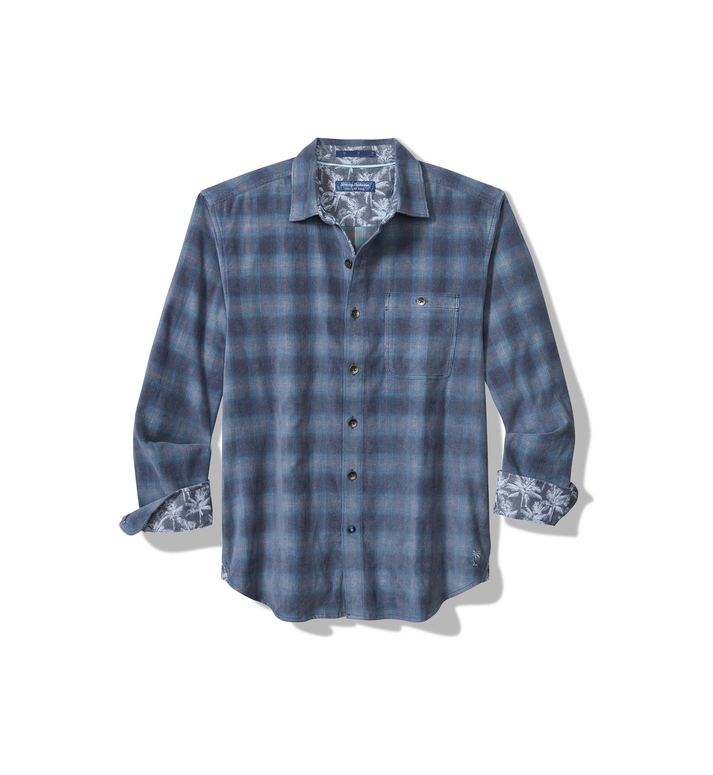 Mens Long Sleeve Coastline Corduroy Check Shirt