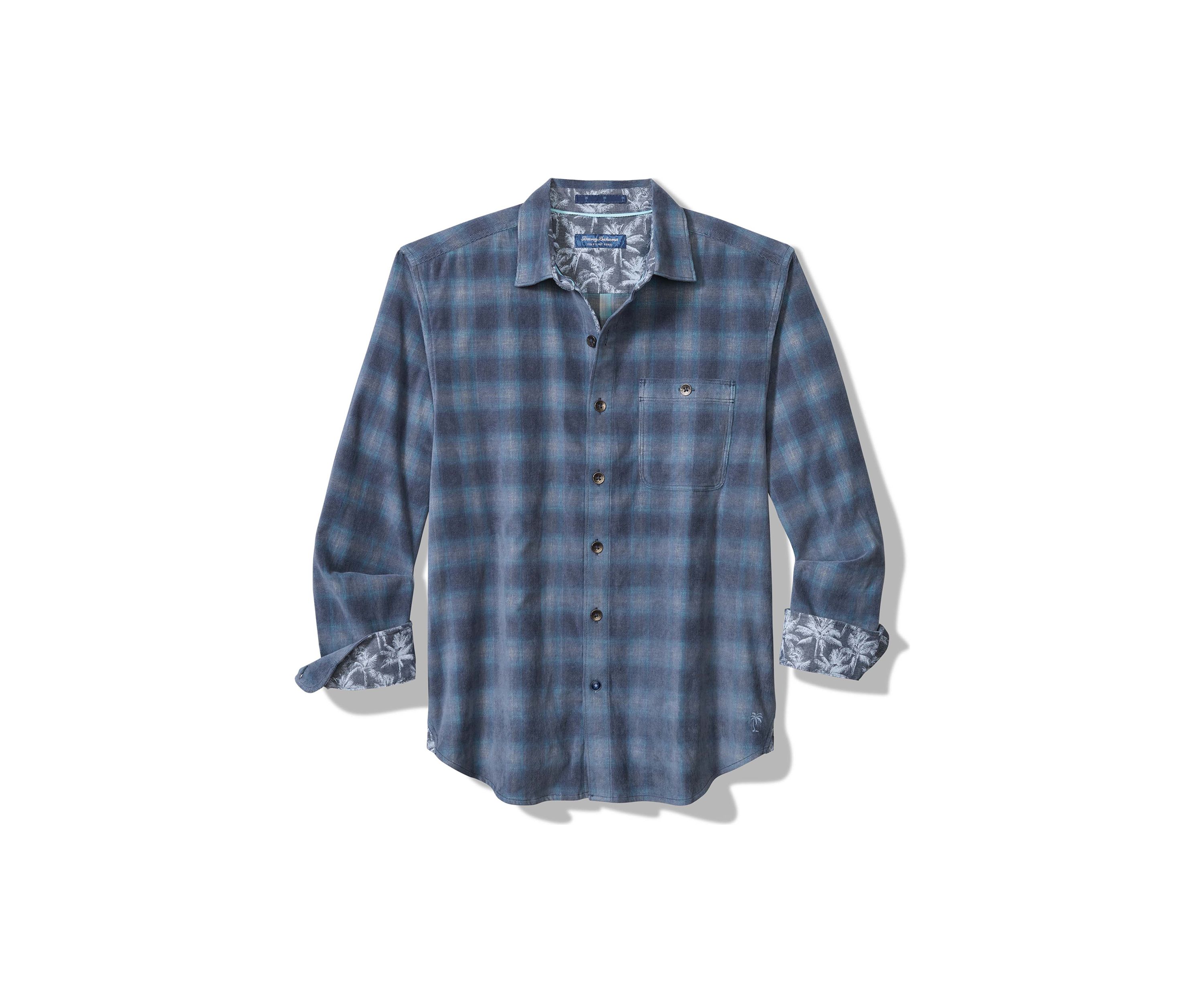 Mens Long Sleeve Coastline Corduroy Check Shirt
