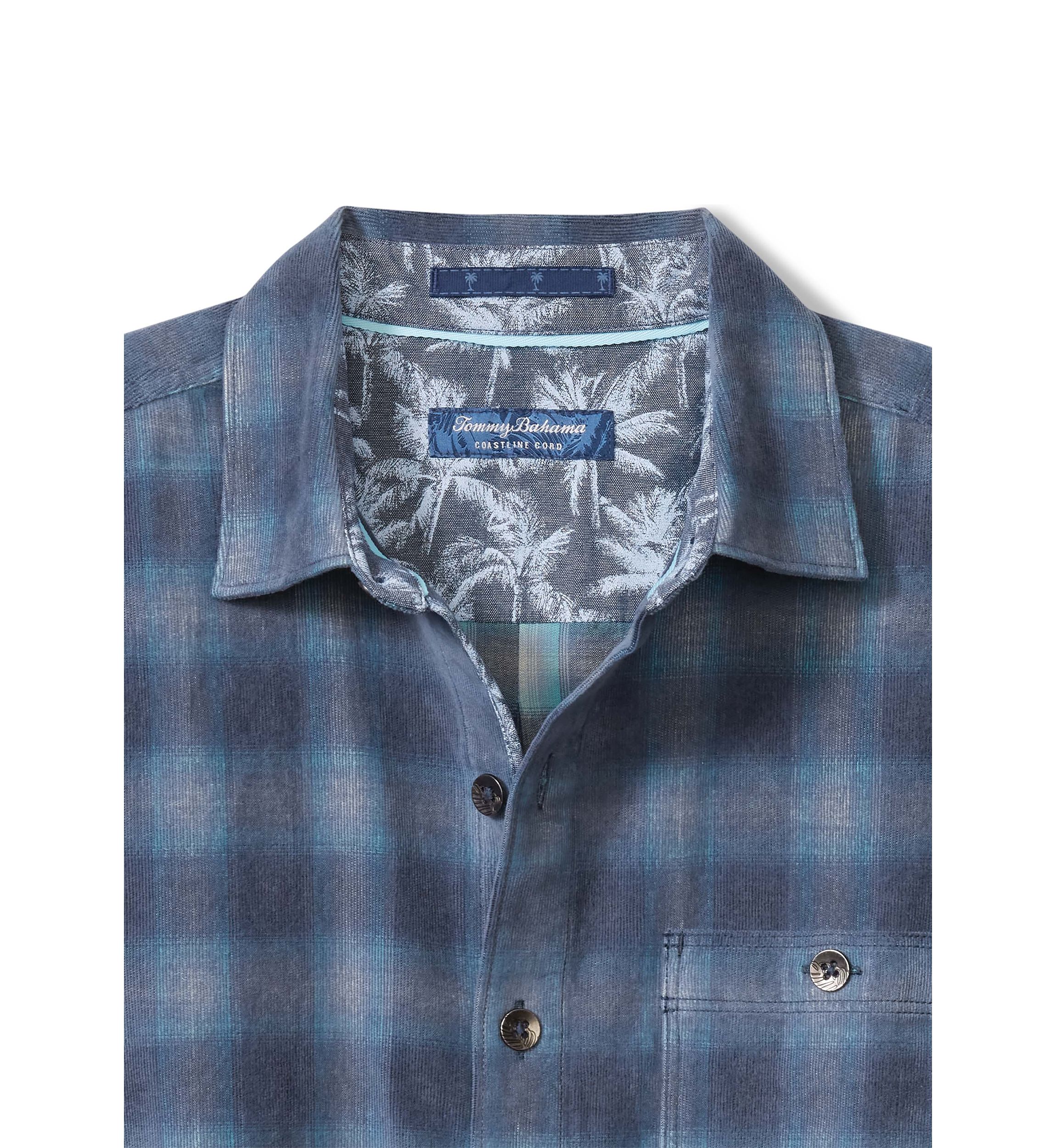 Mens Long Sleeve Coastline Corduroy Check Shirt