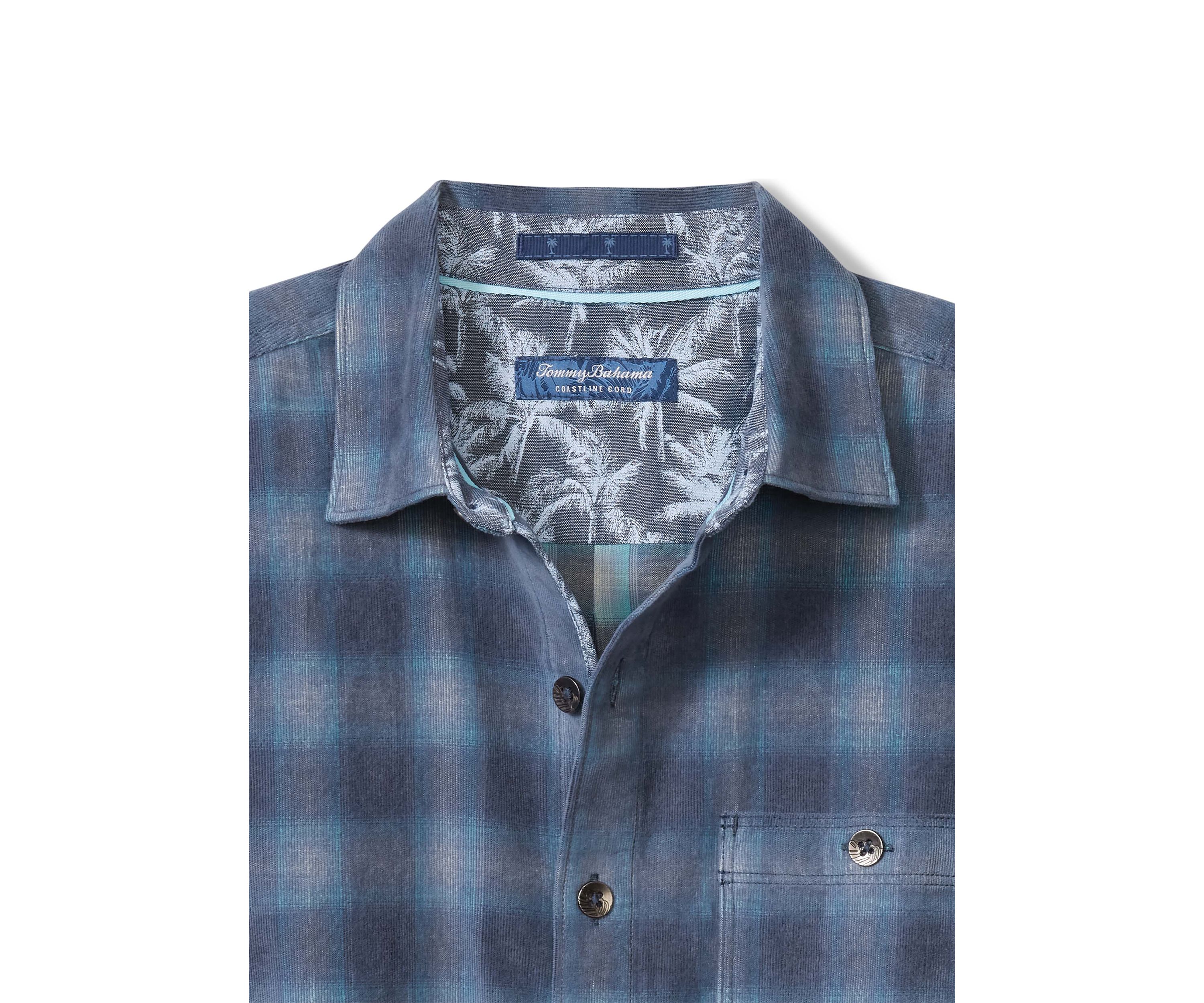 Mens Long Sleeve Coastline Corduroy Check Shirt
