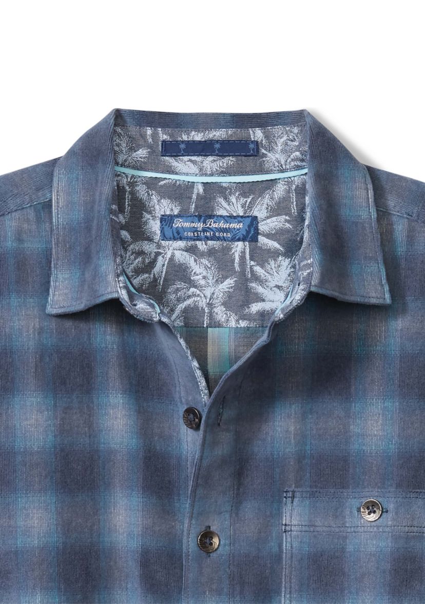 Mens Long Sleeve Coastline Corduroy Check Shirt